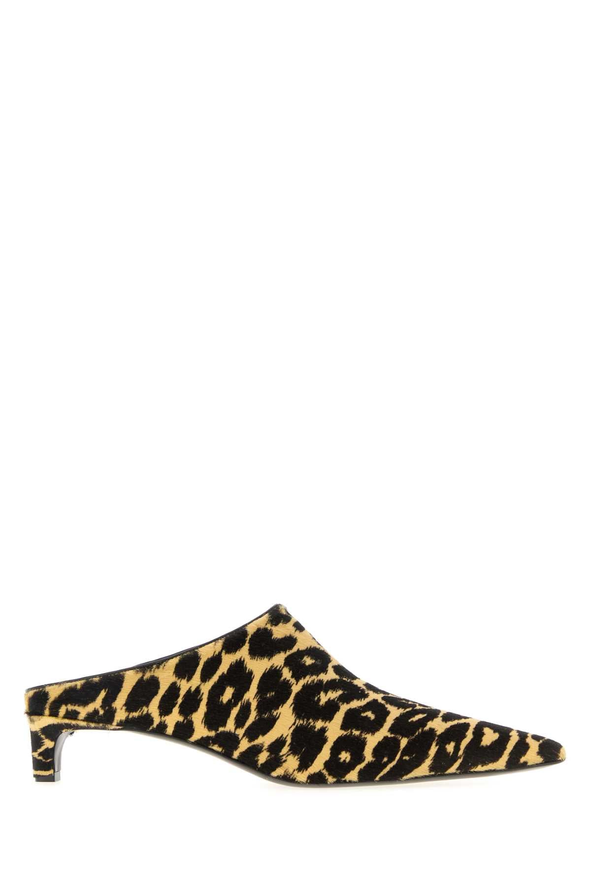 JIL SANDER Animal Print Leather Flat with 3 cm Heel