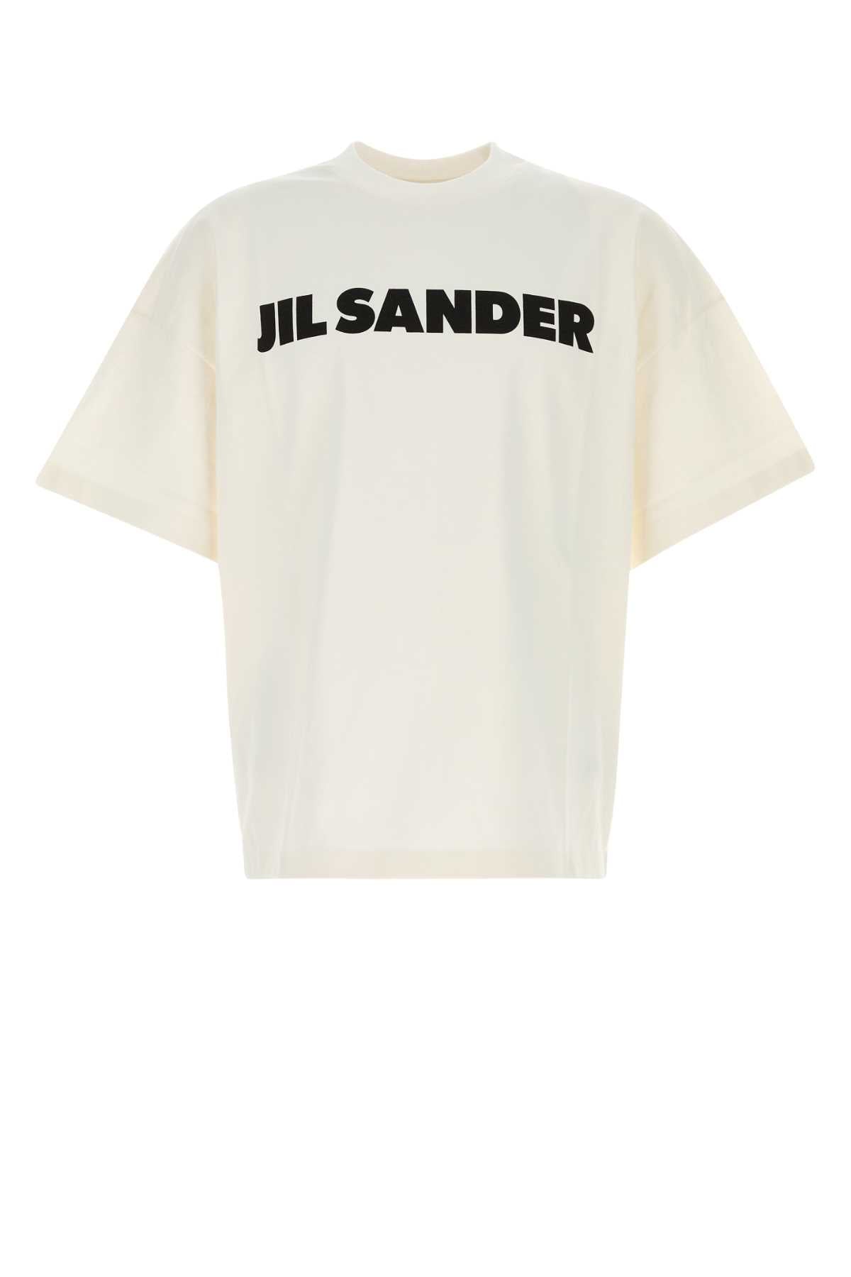 JIL SANDER Cotton T-Shirt with Contrasting Logo (Size 48 IT)