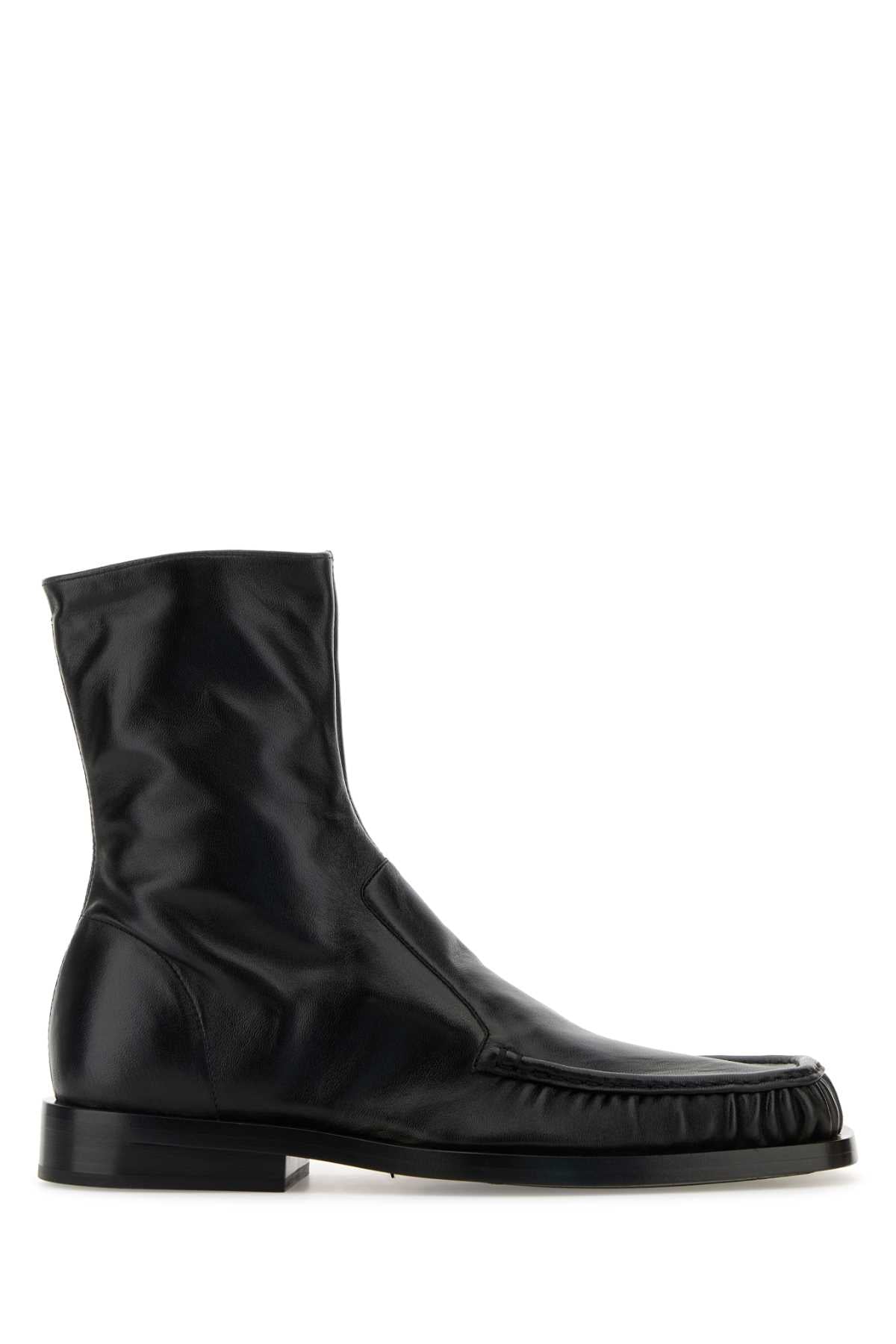 JIL SANDER Premium Leather Ankle Boots for Men