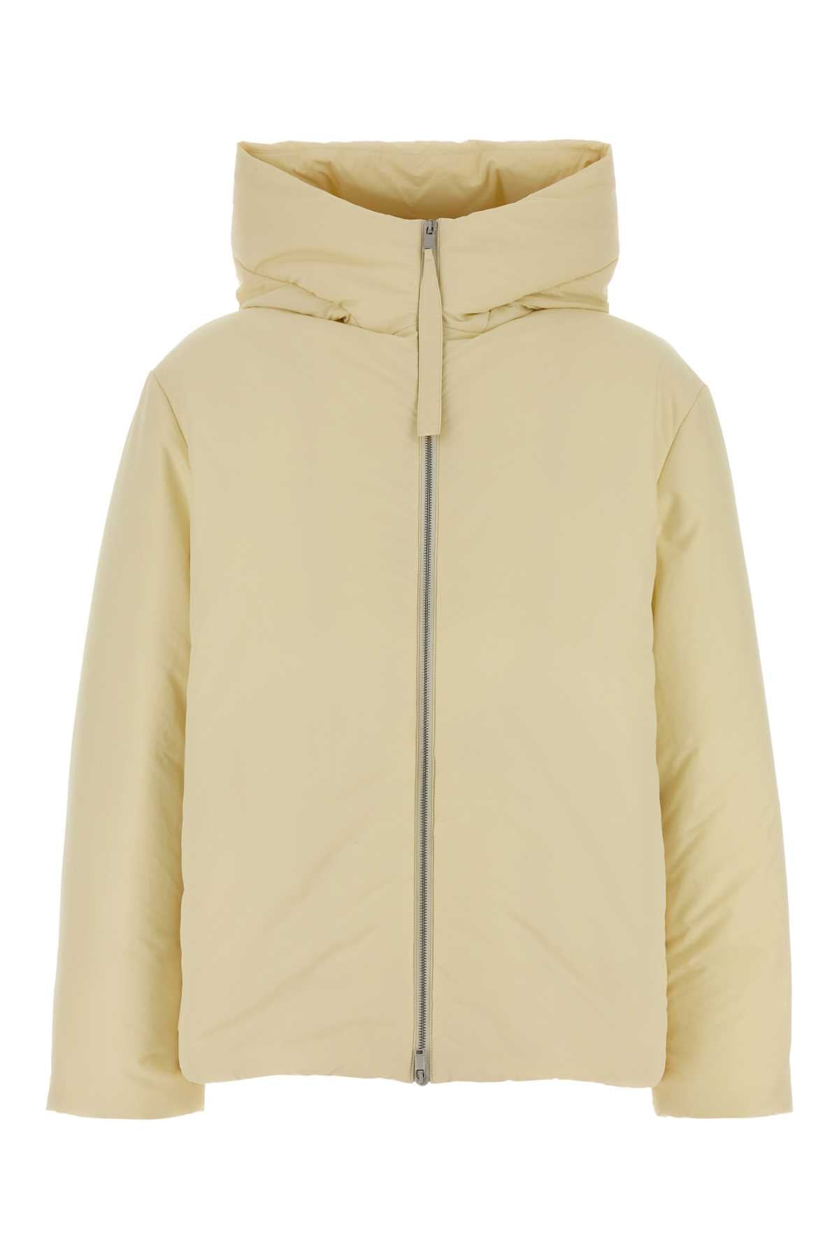 JIL SANDER Men's Cream Polyester Down Jacket