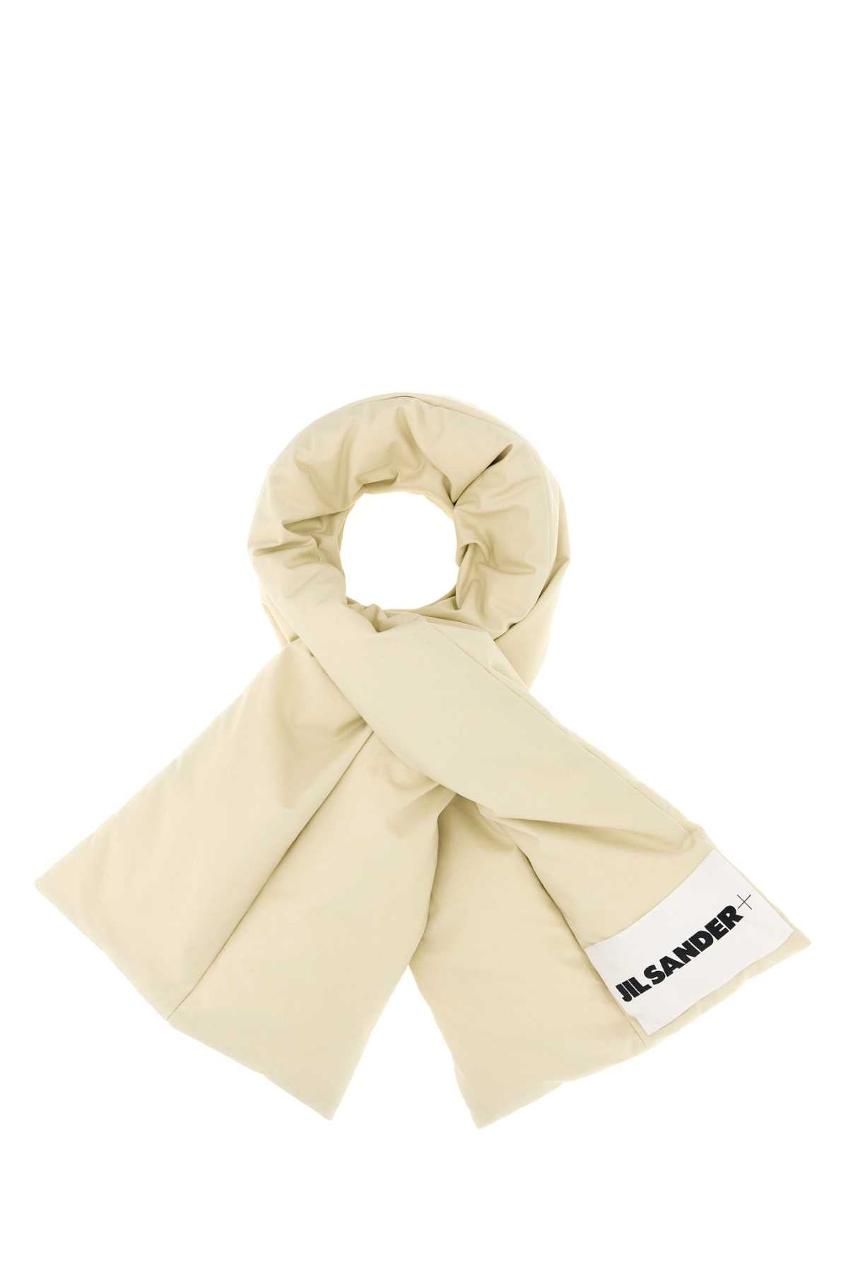 JIL SANDER Cream Cotton Scarf - 110 cm x 23 cm