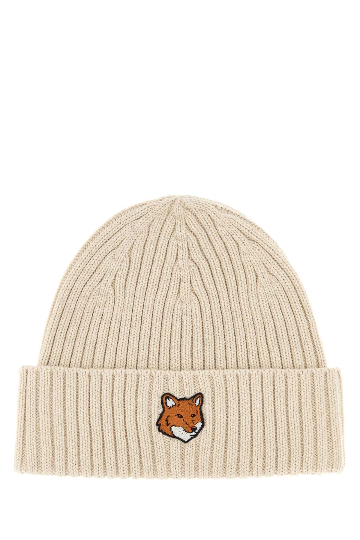 MAISON KITSUNE Cotton Beanie Hat for Women - FW25 Collection