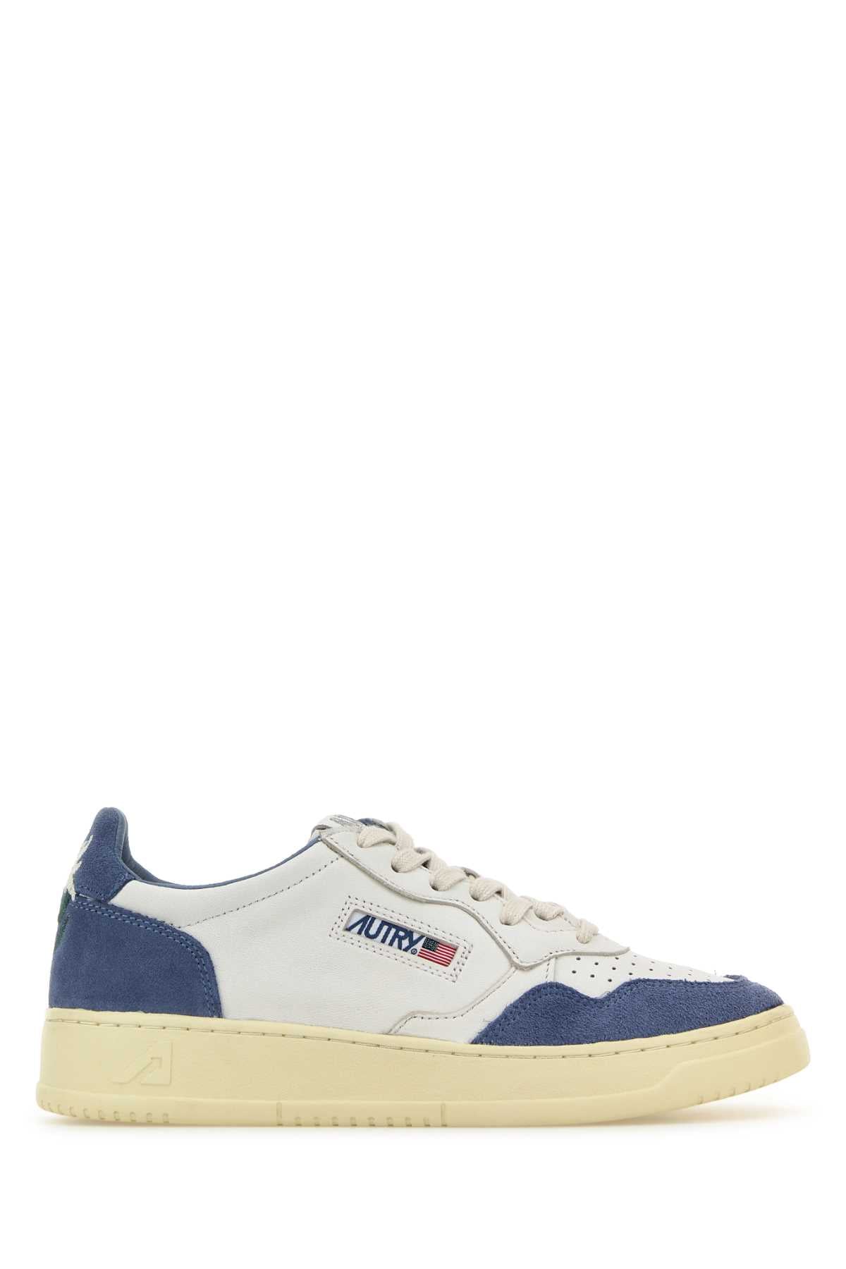 AUTRY Two-tone Leather and Suede Medalist Sneakers for Women
