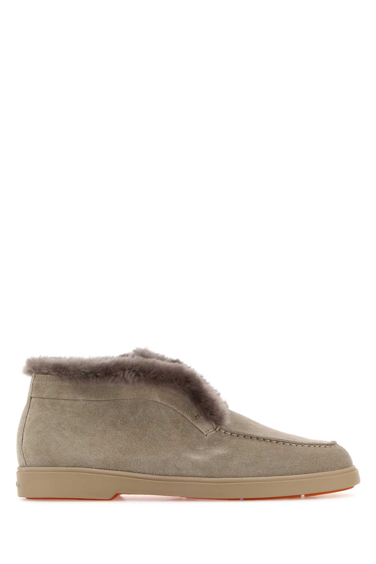 SANTONI Premium Suede Ankle Boots for Women - Size M45