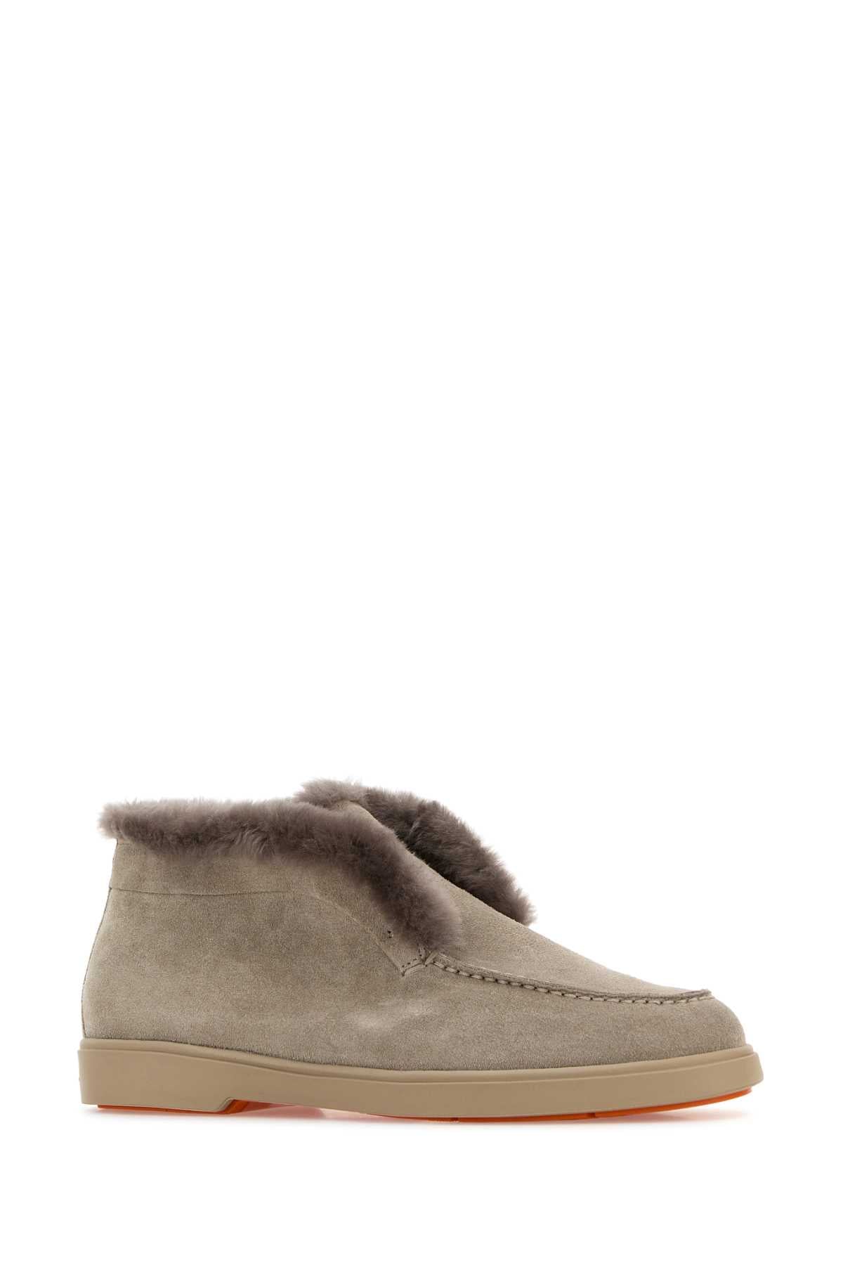 SANTONI Premium Suede Ankle Boots for Women - Size M45