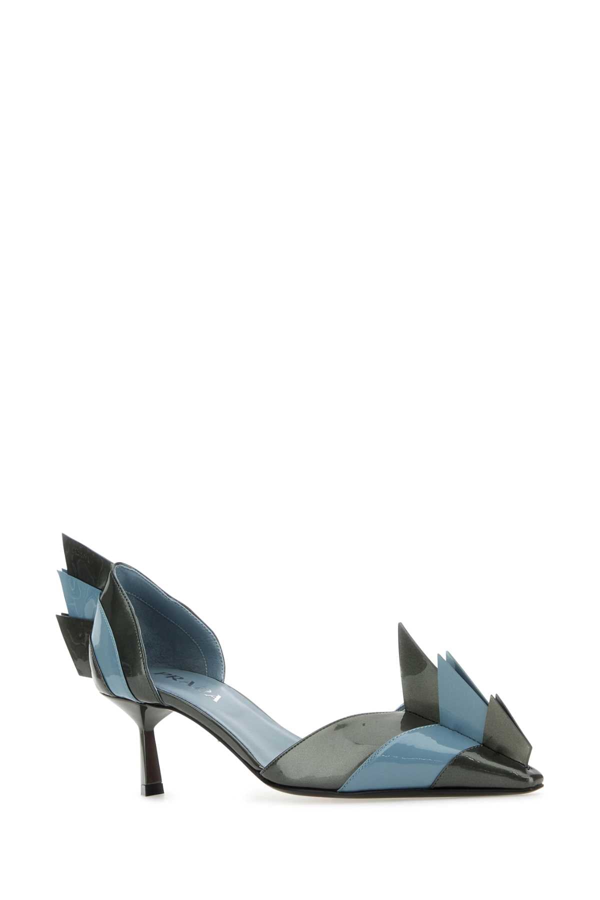 PRADA Two-tone Leather Pumps with 5.5 cm Heel