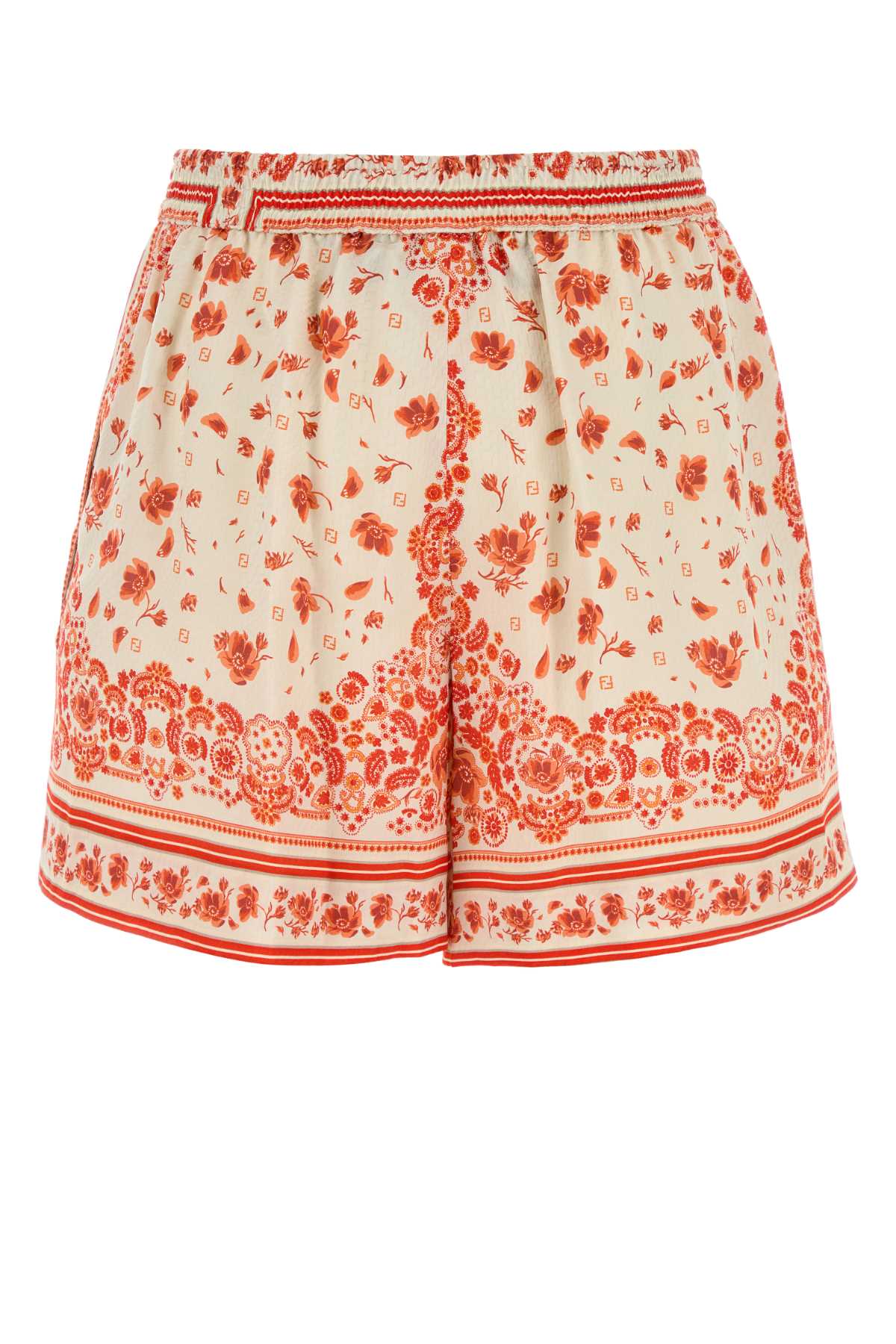 FENDI Printed Silk Mini Shorts for Women