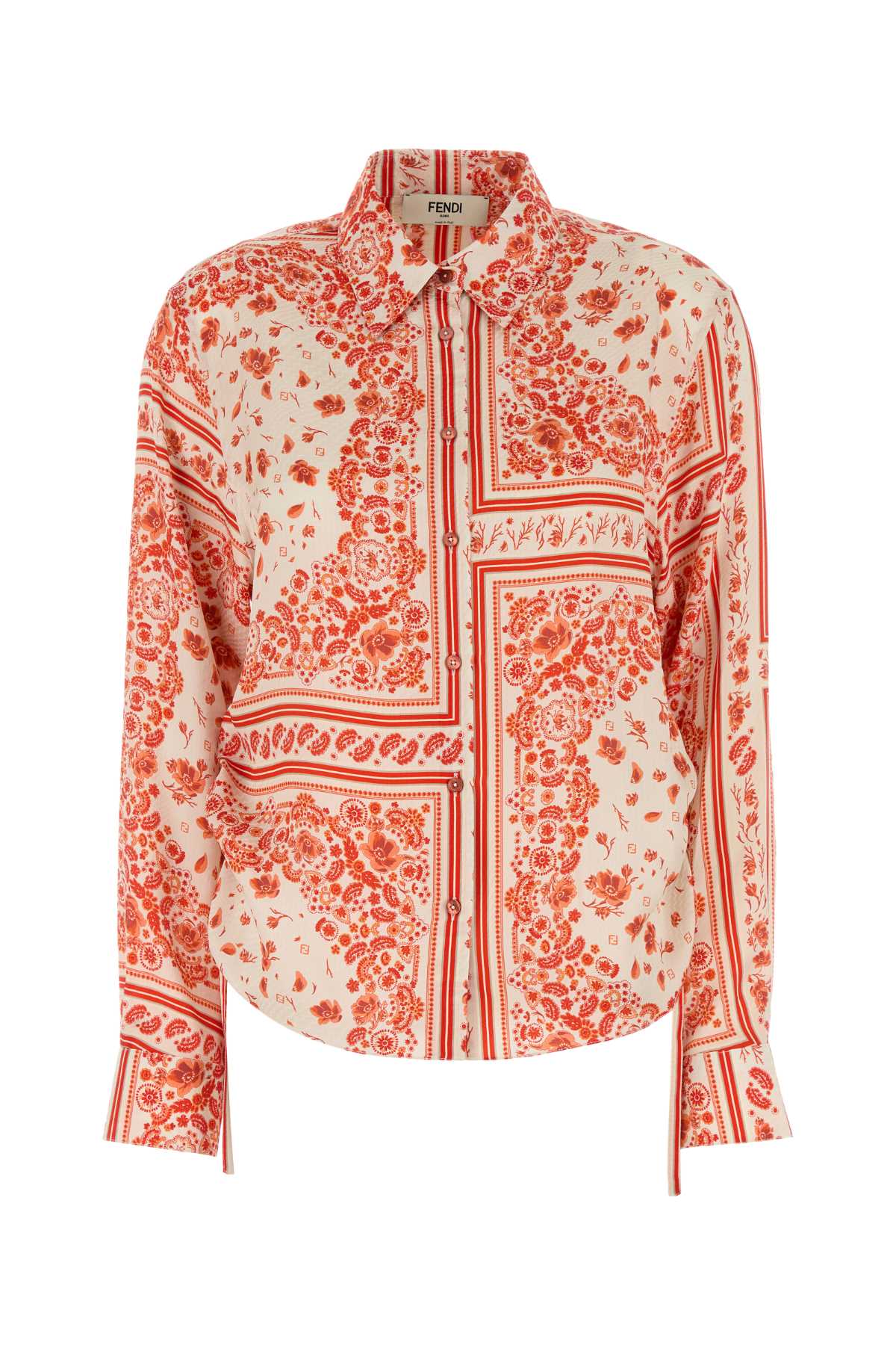 FENDI Printed Silk Shirt for Women - 25S Season