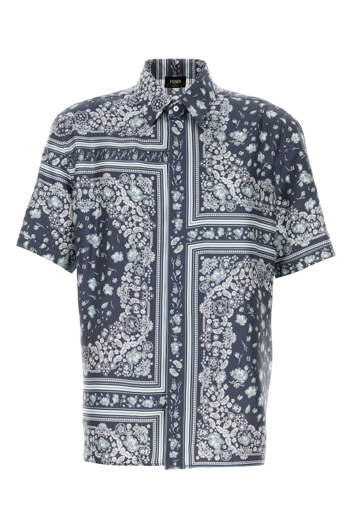 FENDI Printed Silk Shirt for Men