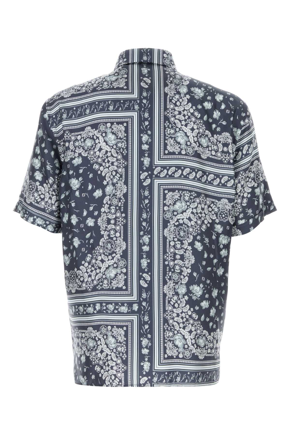 FENDI Printed Silk Shirt for Men