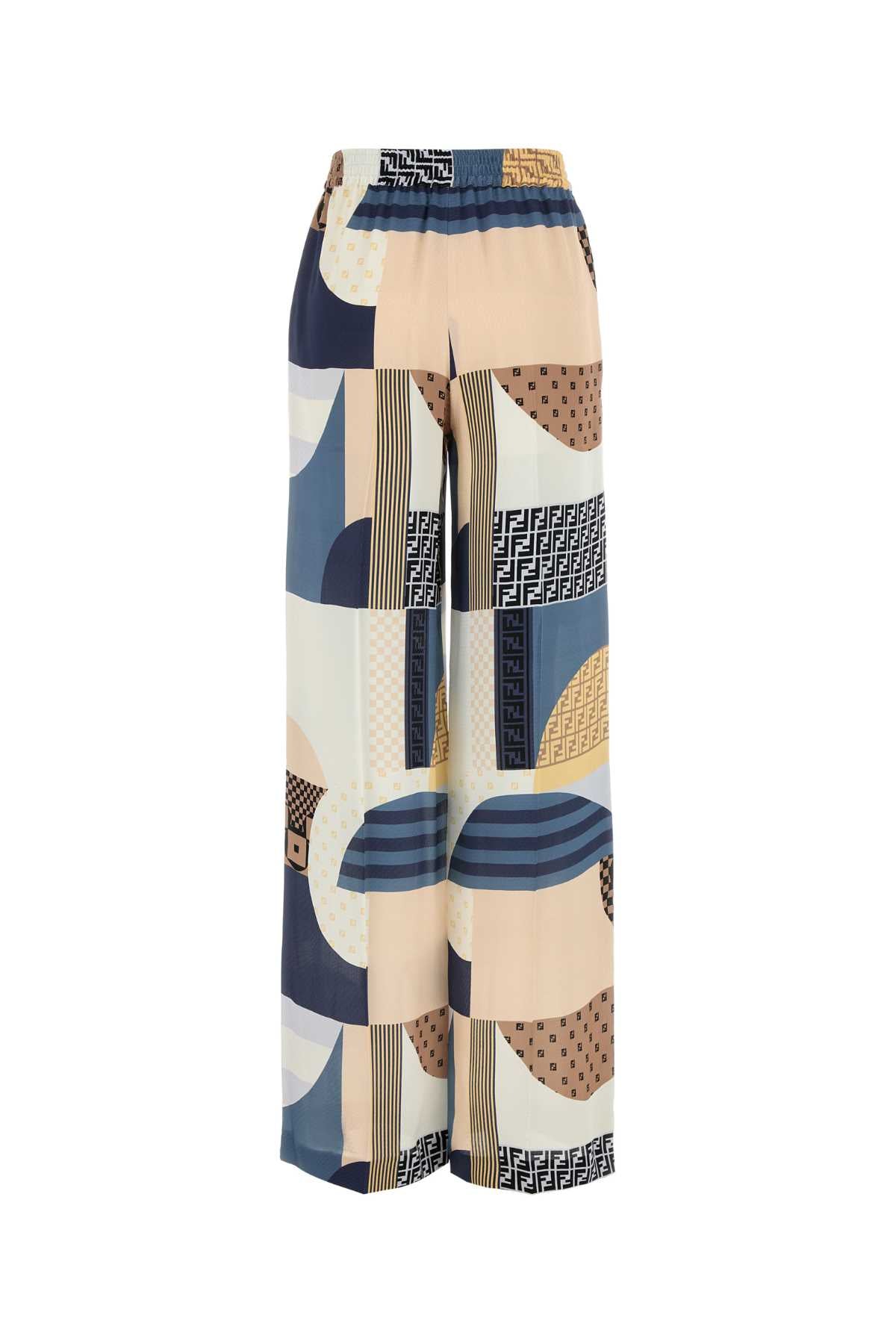 FENDI Chic Printed Crepe Pyjama Pant for Women