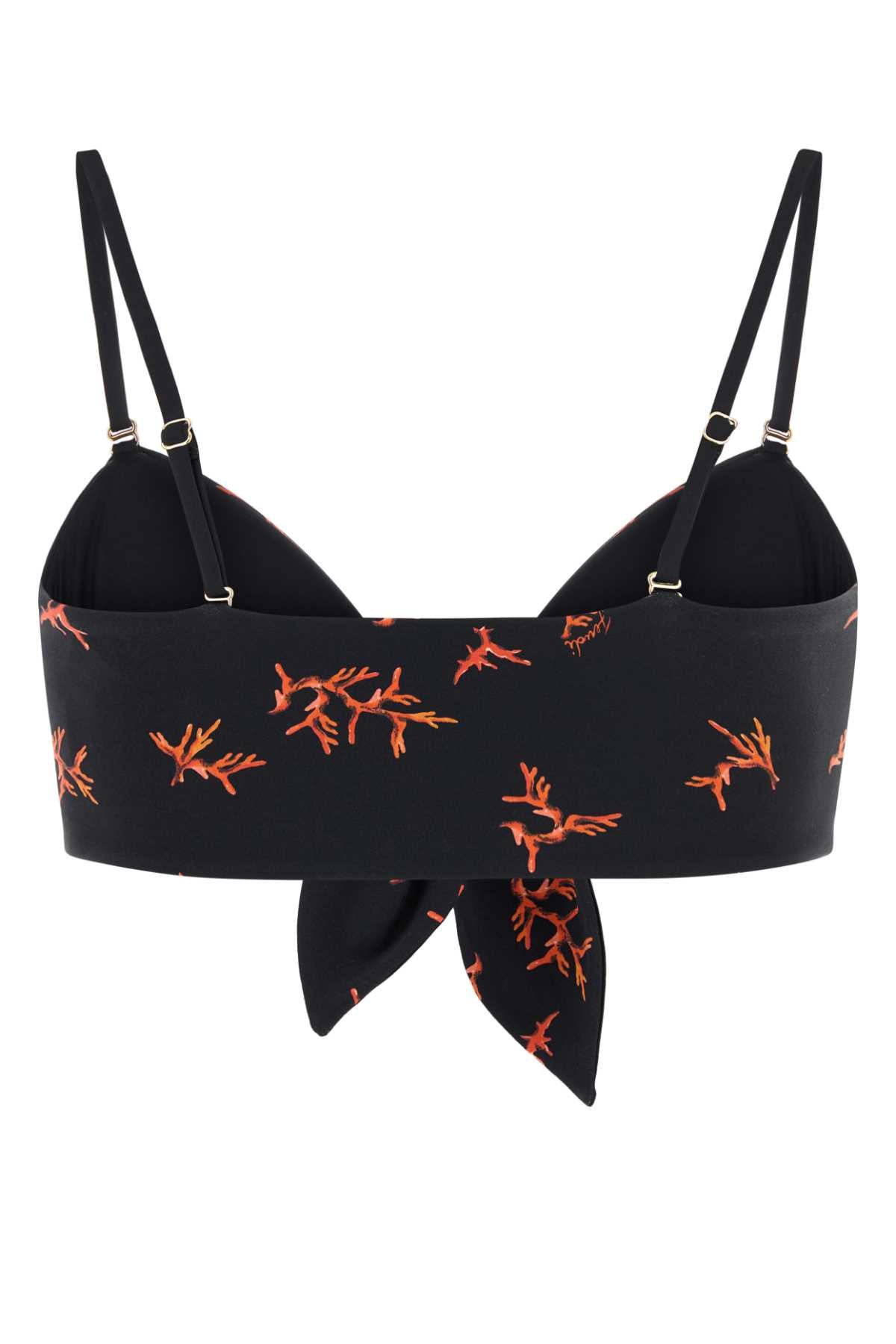 FENDI Printed Stretch Nylon Bikini Top