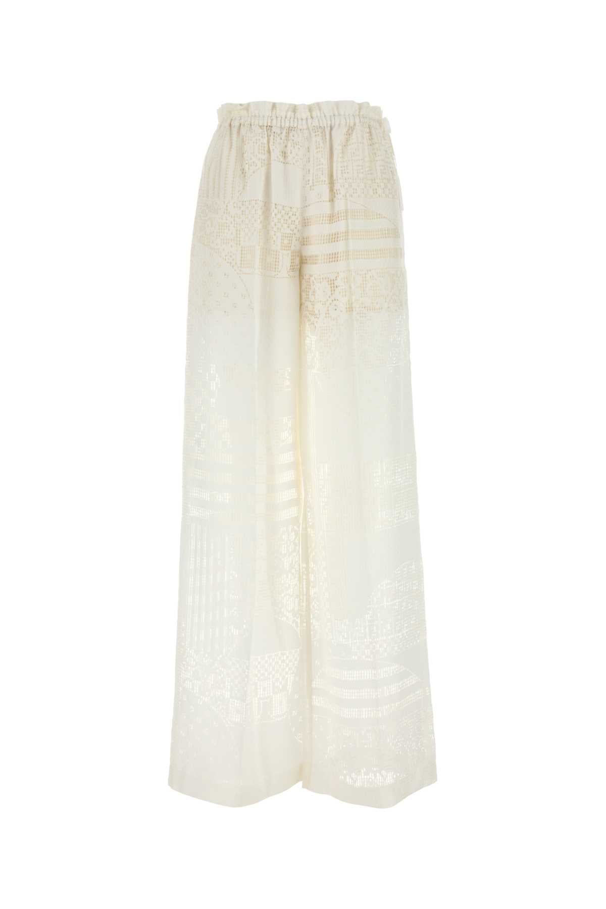 FENDI Viscose Blend Wide-Leg Pant