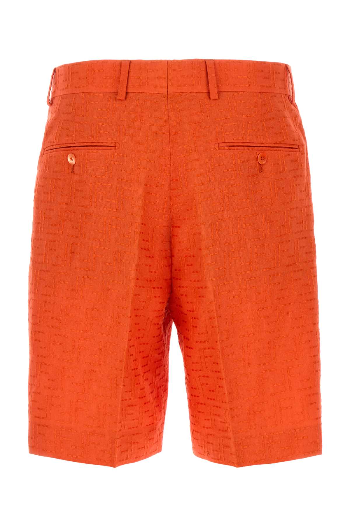 FENDI Linen Blend Bermuda Shorts for Men