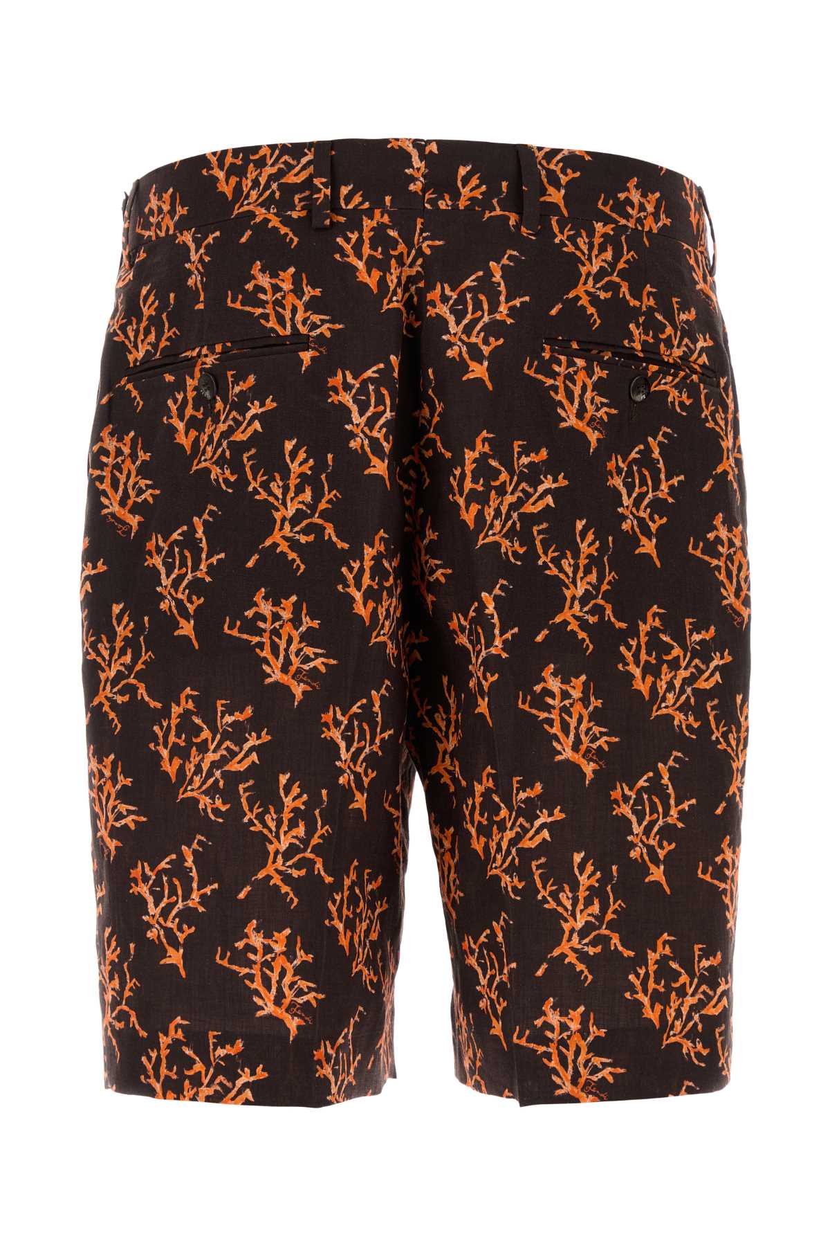 FENDI Printed Linen Bermuda Shorts for Men