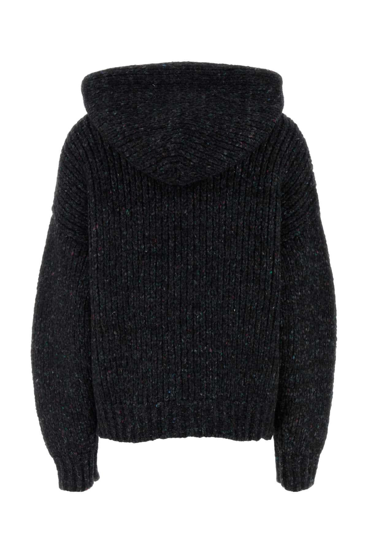ALEXANDER WANG Oversized Melange Wool Blend Sweatshirt