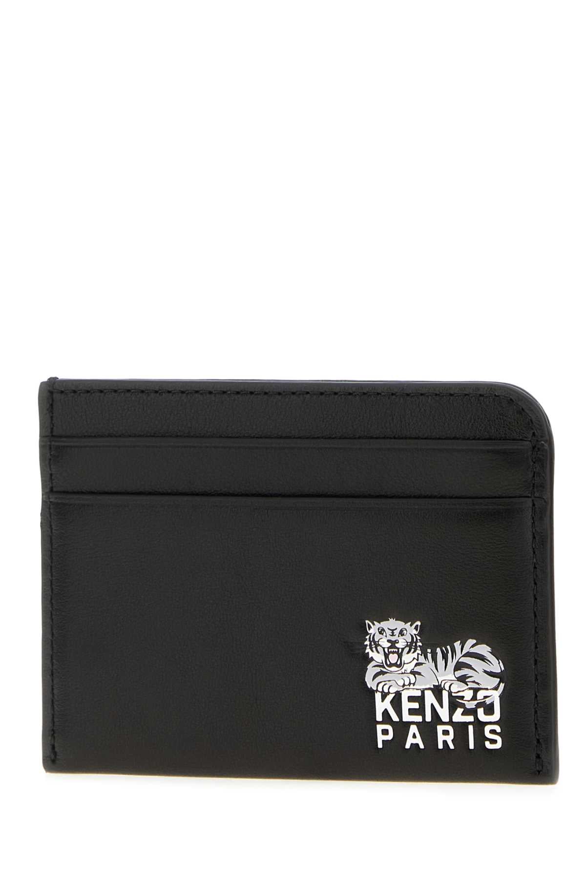 KENZO Leather Card Holder - 10 cm x 7.5 cm