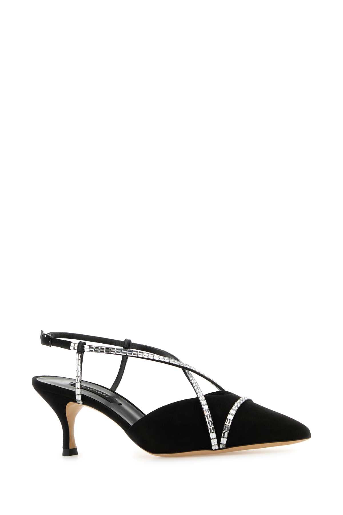 CASADEI Suede Starsway Julia Pumps with 5 cm Heel Height