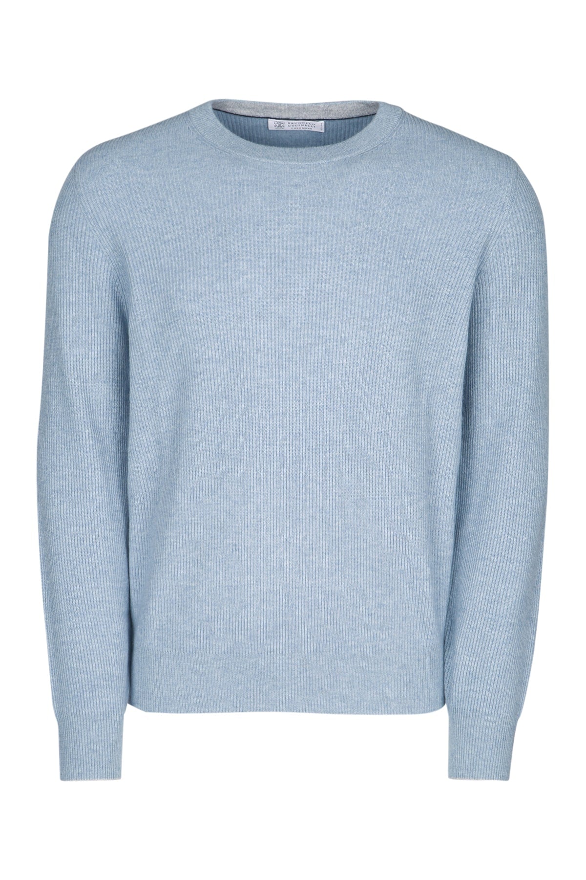 BRUNELLO CUCINELLI English Rib Cashmere Crewneck Sweater for Men