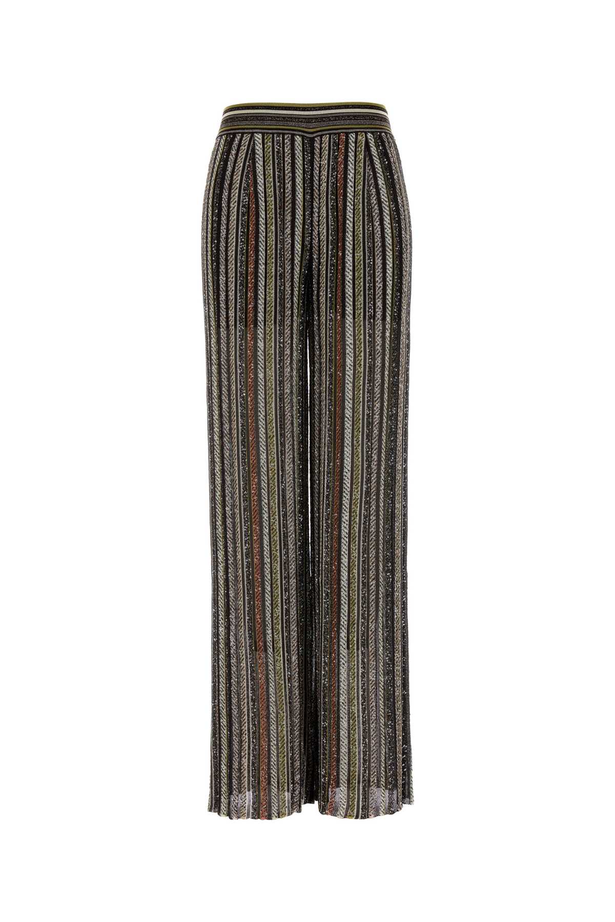 MISSONI Embroidered Stretch Viscose Blend Pants - Size SM