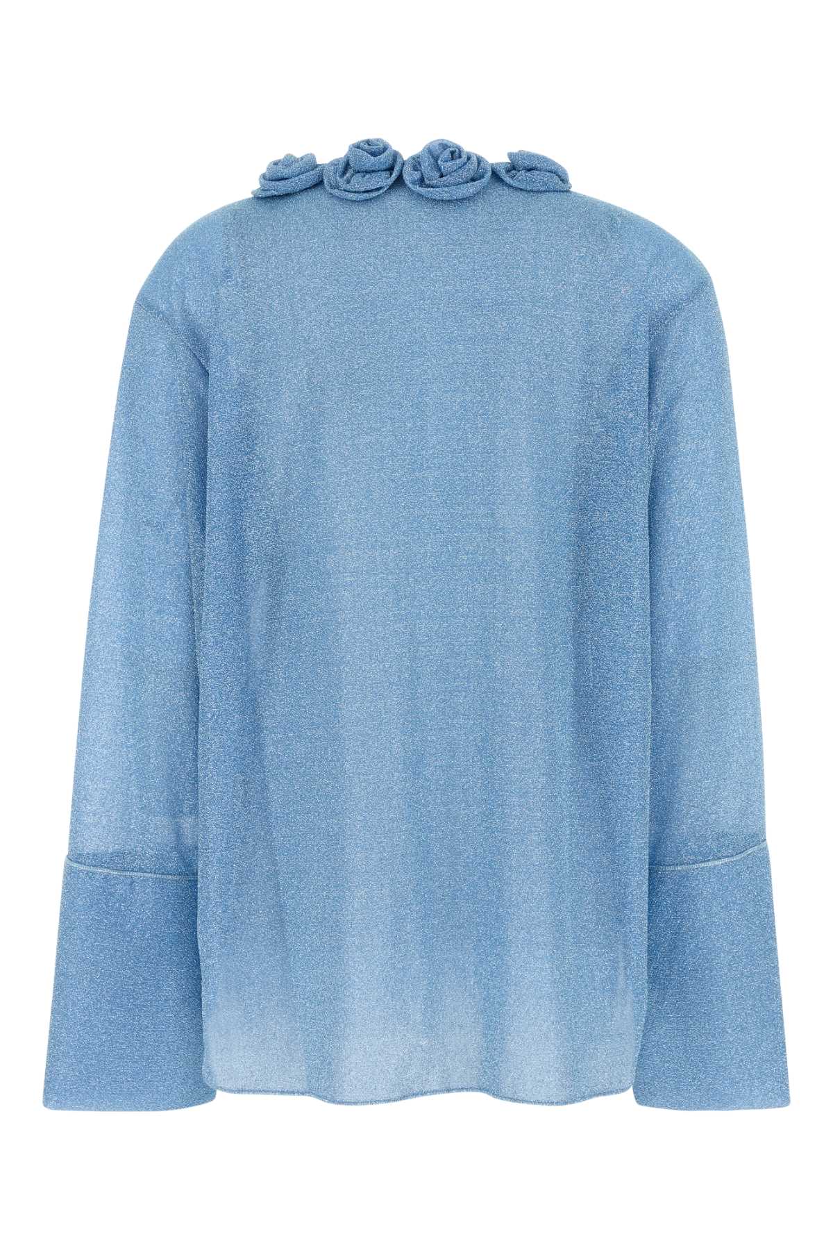 OSEREE Light Blue Mini Nylon Blouse