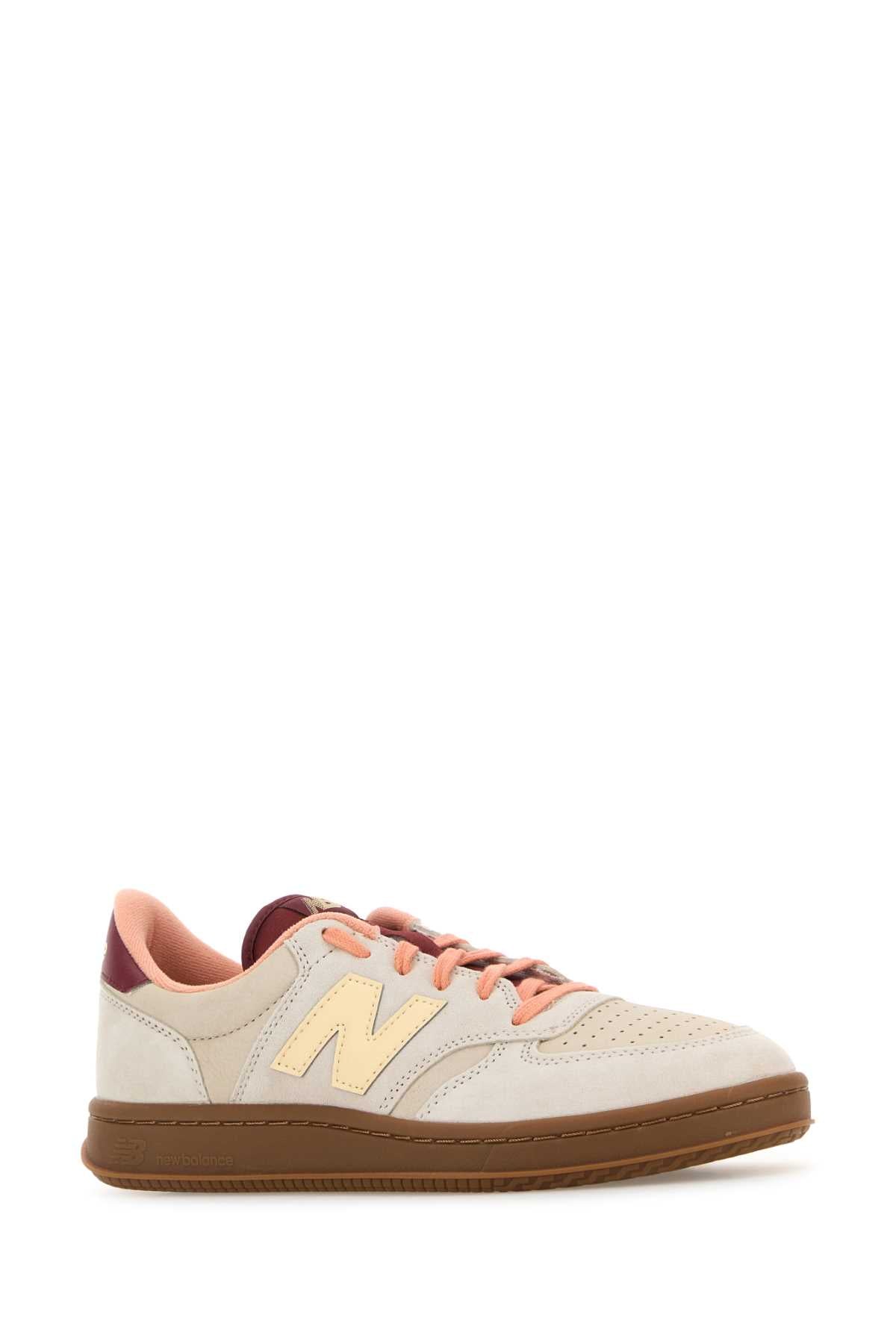 NEW BALANCE Multicolor Leather and Suede T500 Sneaker for Men