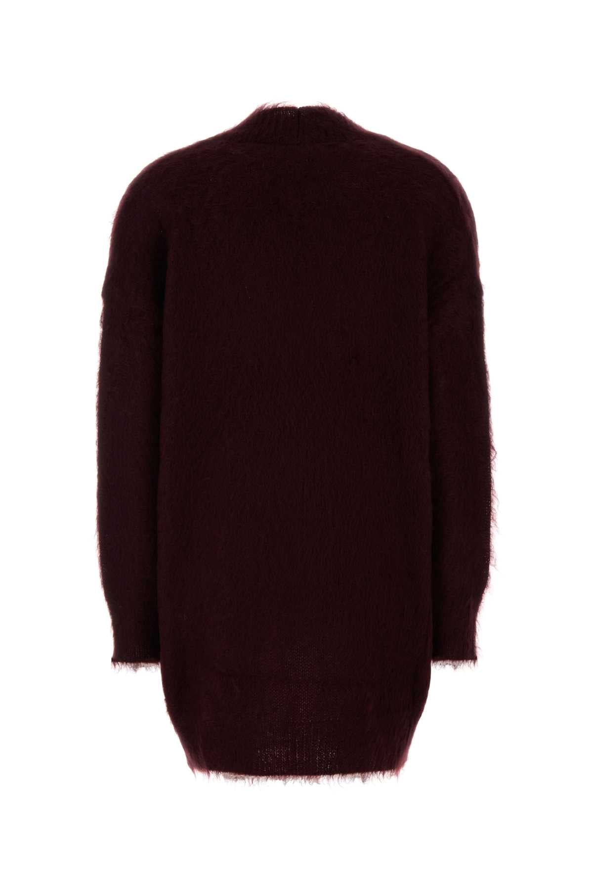 MAX MARA Grape Mohair Blend Mini Cardigan