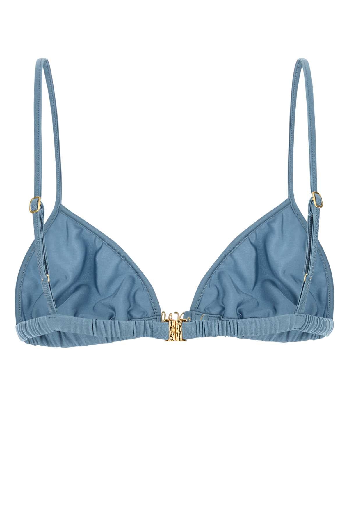 CHLOE Cerulean Blue Stretch Nylon Bikini Top - 44A