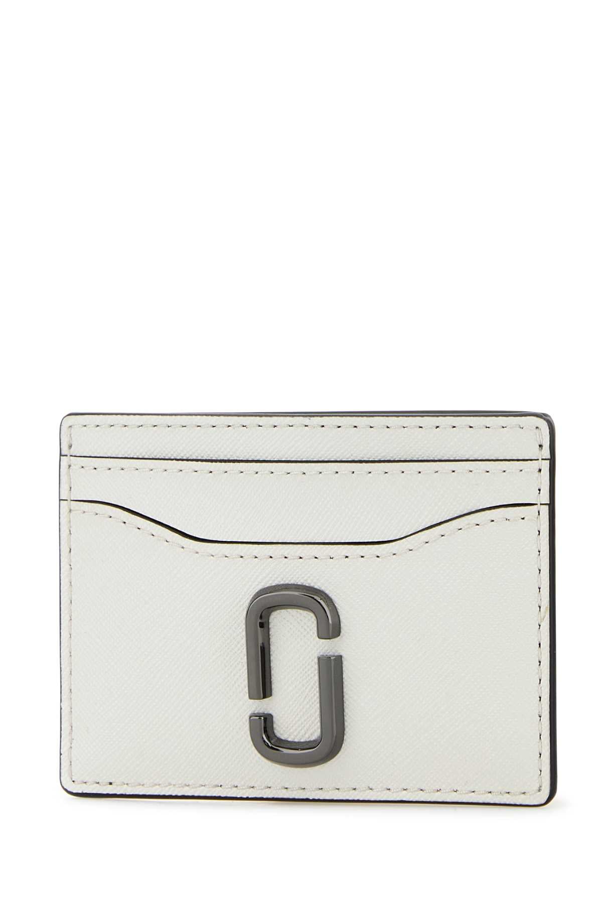 MARC JACOBS Two-tone Leather Mini Card Holder - 10 cm x 7 cm