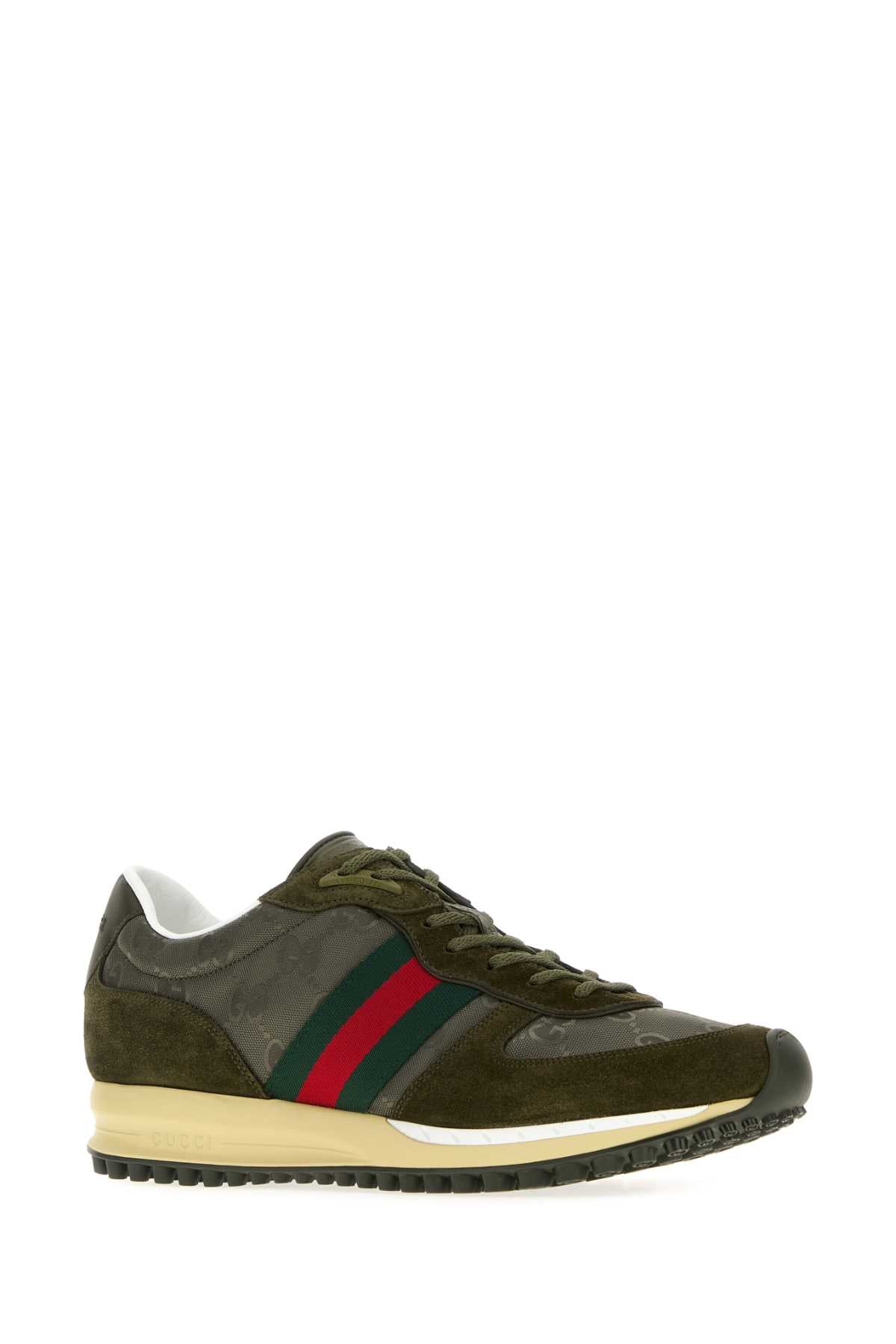 GUCCI Original GG Fabric and Suede Re-Motion Sneaker