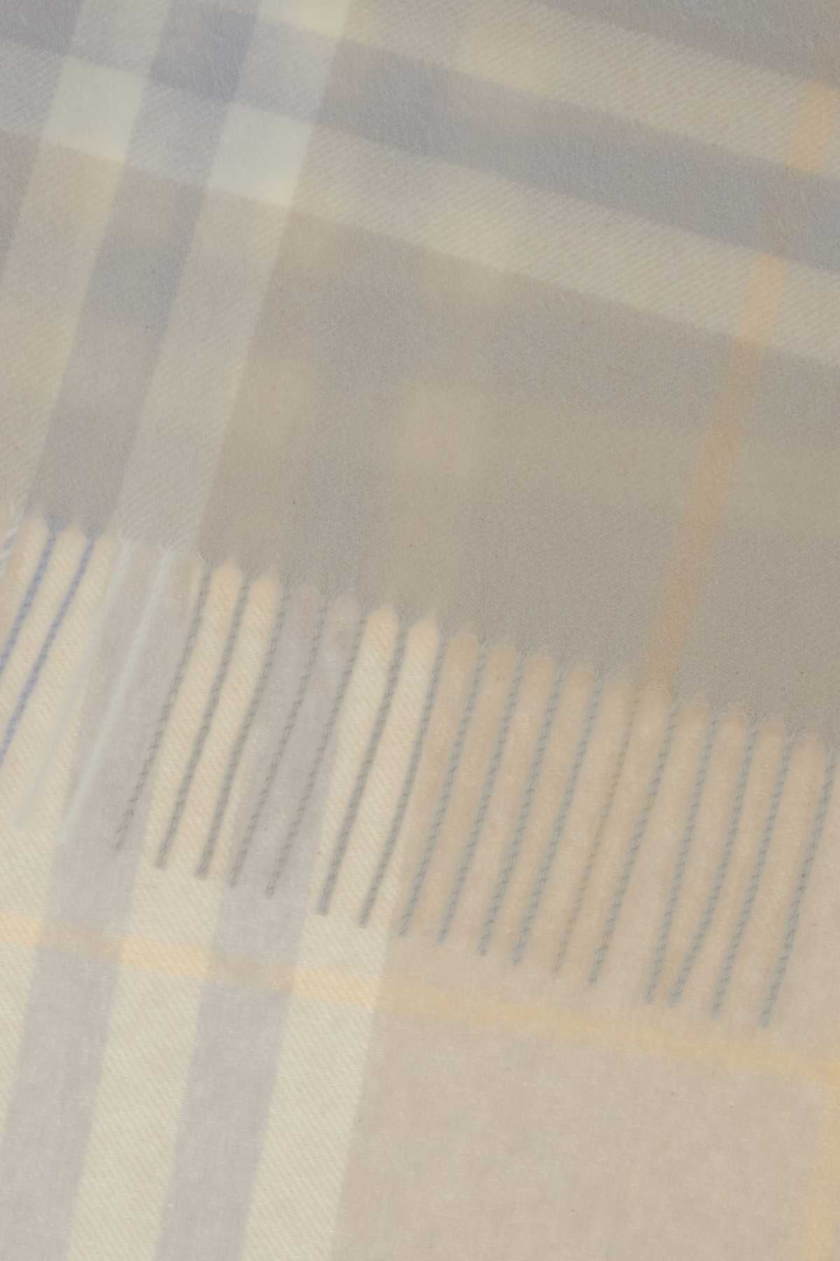 BURBERRY Embroidered Cashmere Scarf - 168 cm x 30 cm