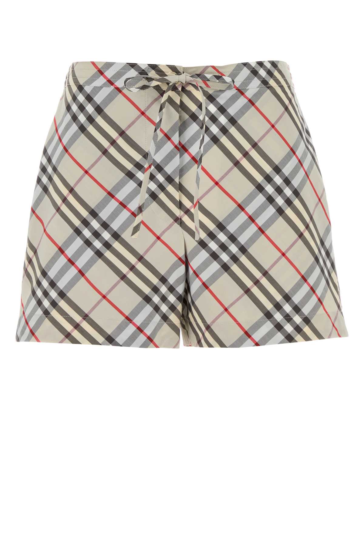 BURBERRY Embroidered Poplin Shorts for Women - Stylish and Comfortable