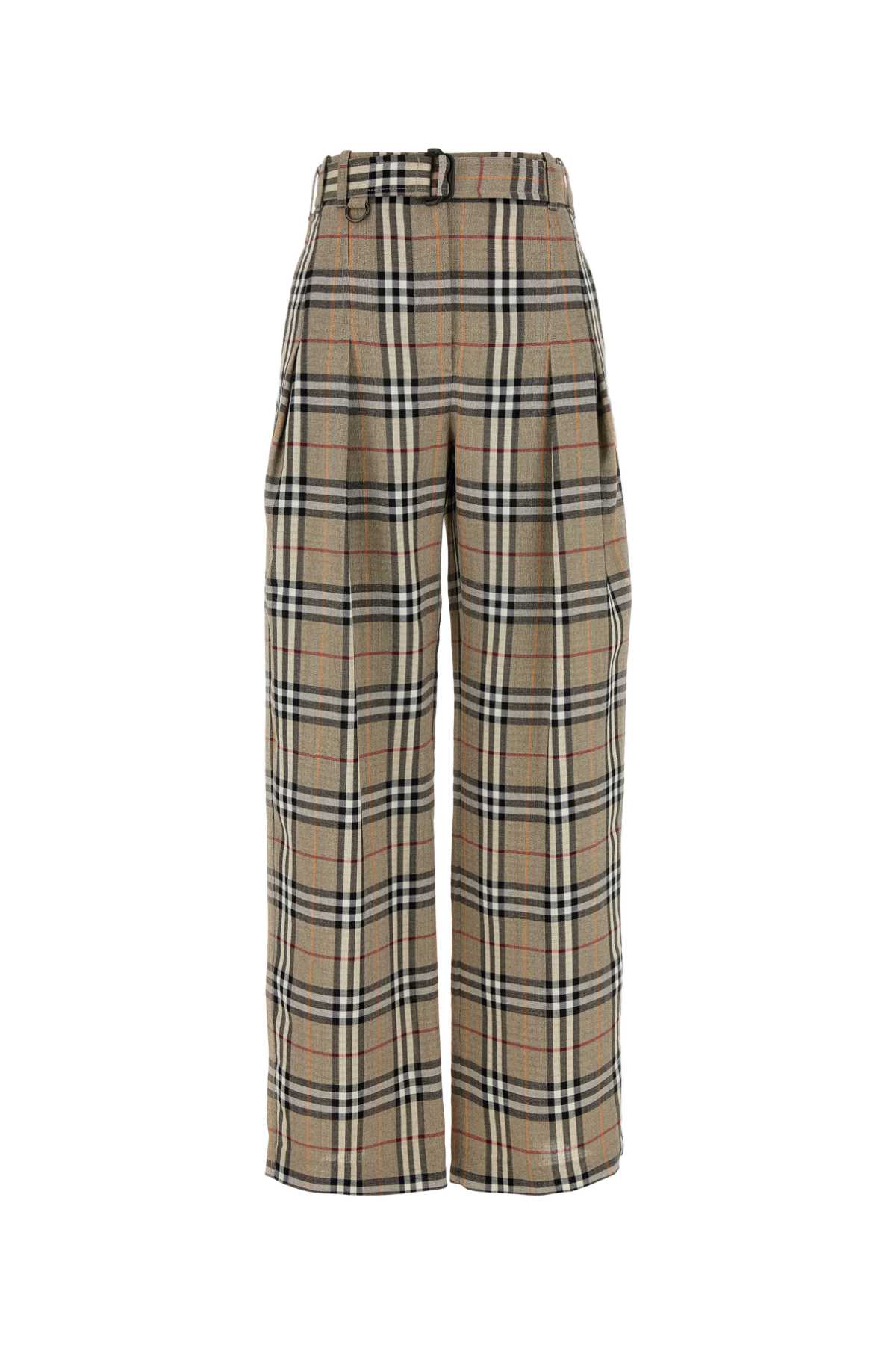 BURBERRY Embroidered Twill Wide-Leg Pants for Women