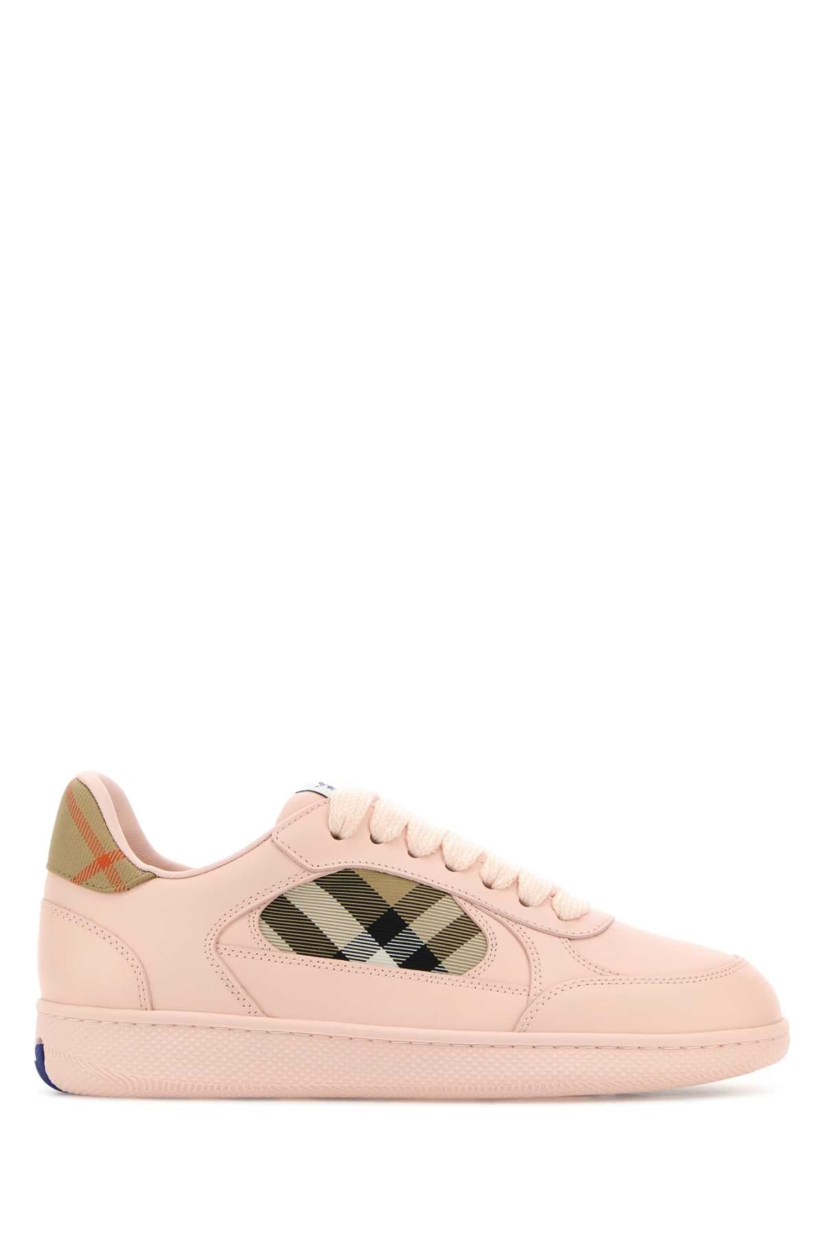 BURBERRY Leather Terrace Sneakers - Fashionable and Comfortable