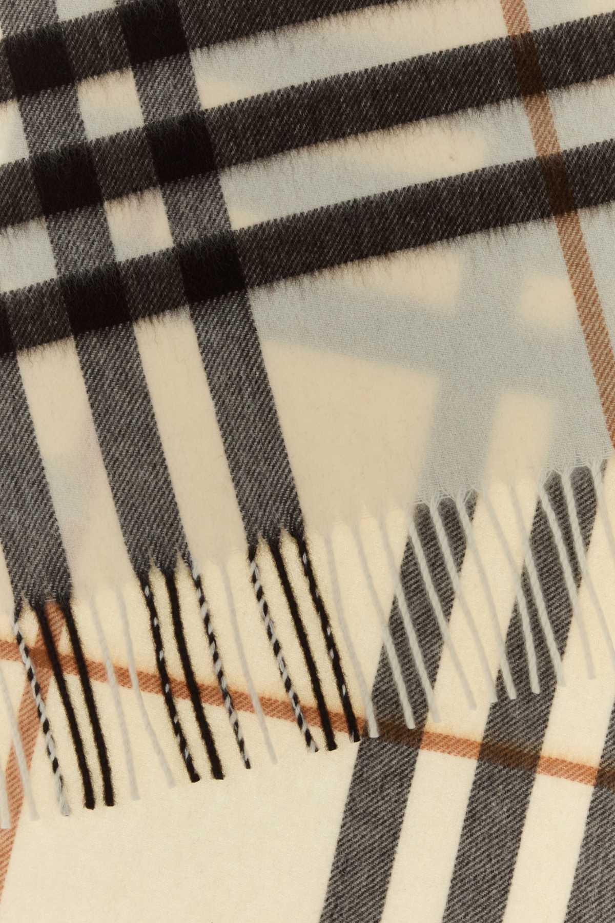 BURBERRY Embroidered Cashmere Scarf - 168 cm x 30 cm