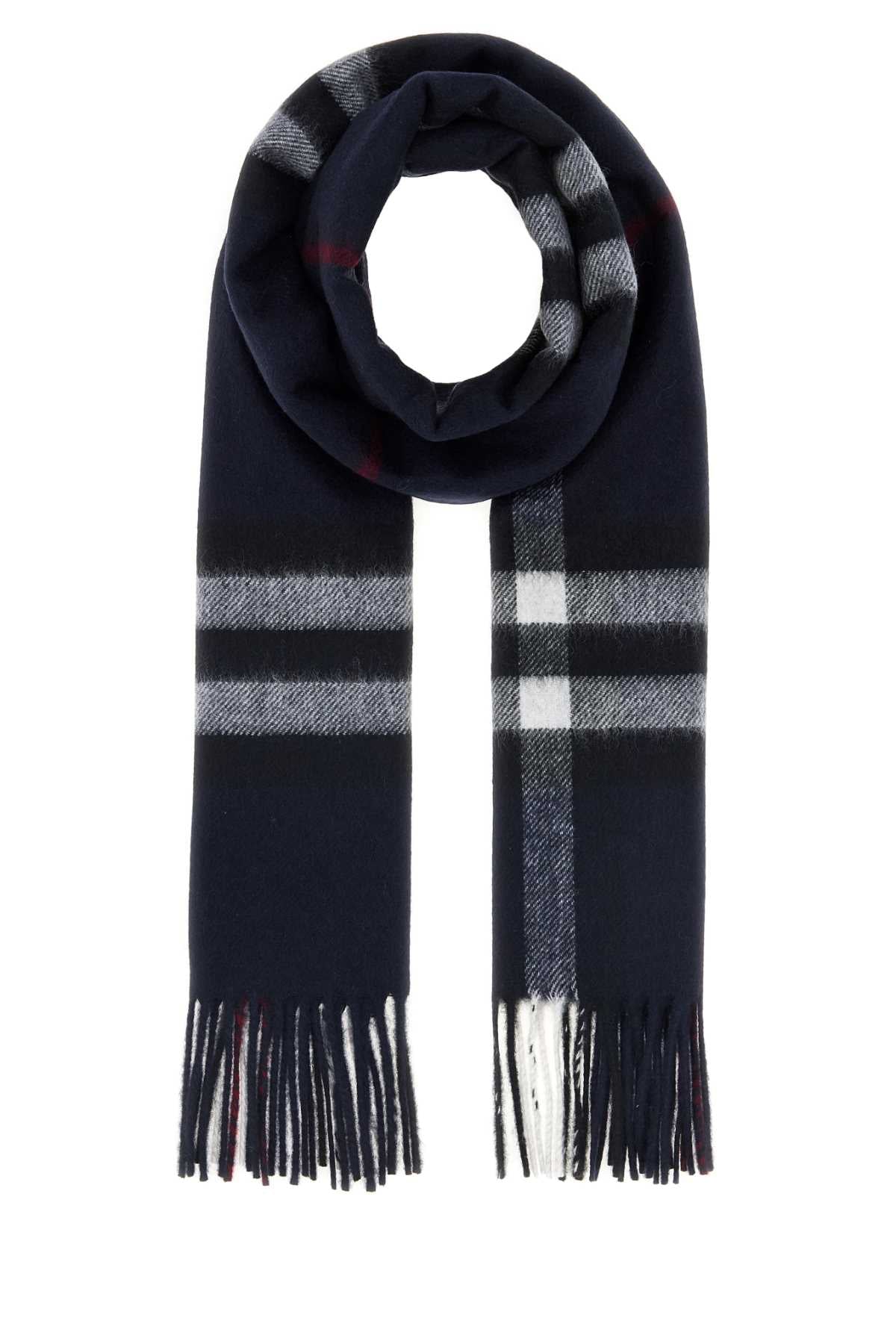 BURBERRY Embroidered Cashmere Scarf - 168 cm x 30 cm