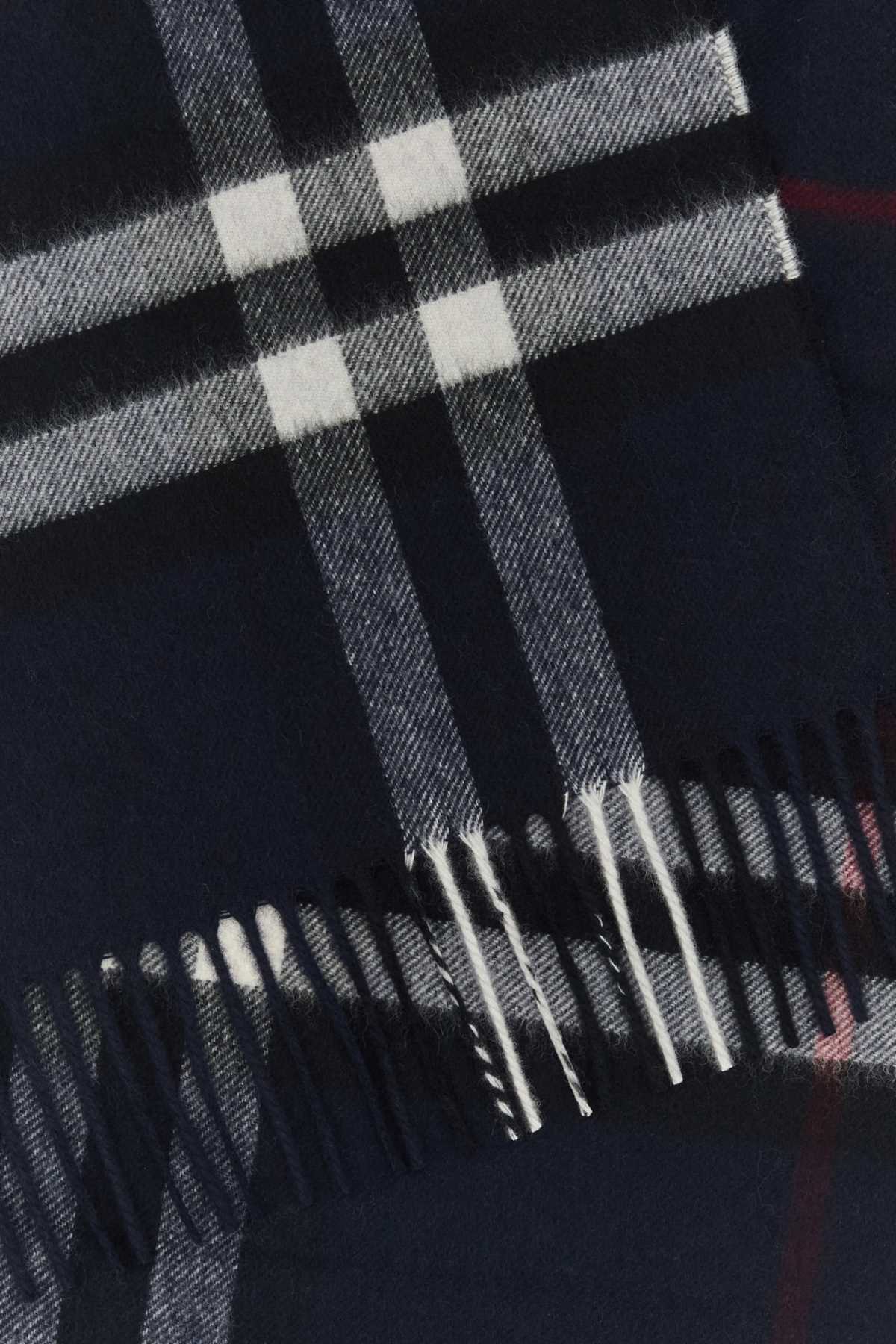 BURBERRY Embroidered Cashmere Scarf - 168 cm x 30 cm