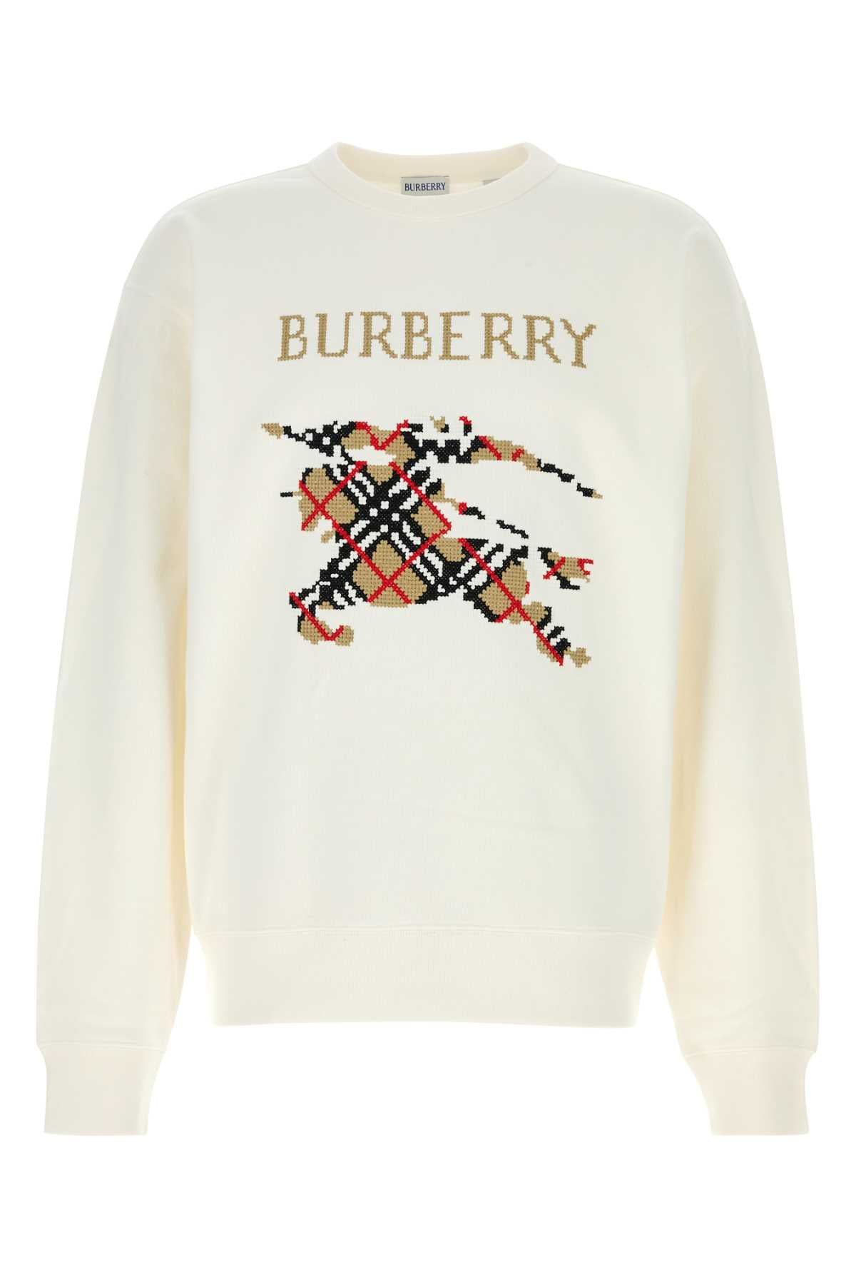 BURBERRY Stretch Cotton Sweatshirt for Men - Perfect for the 25W Season