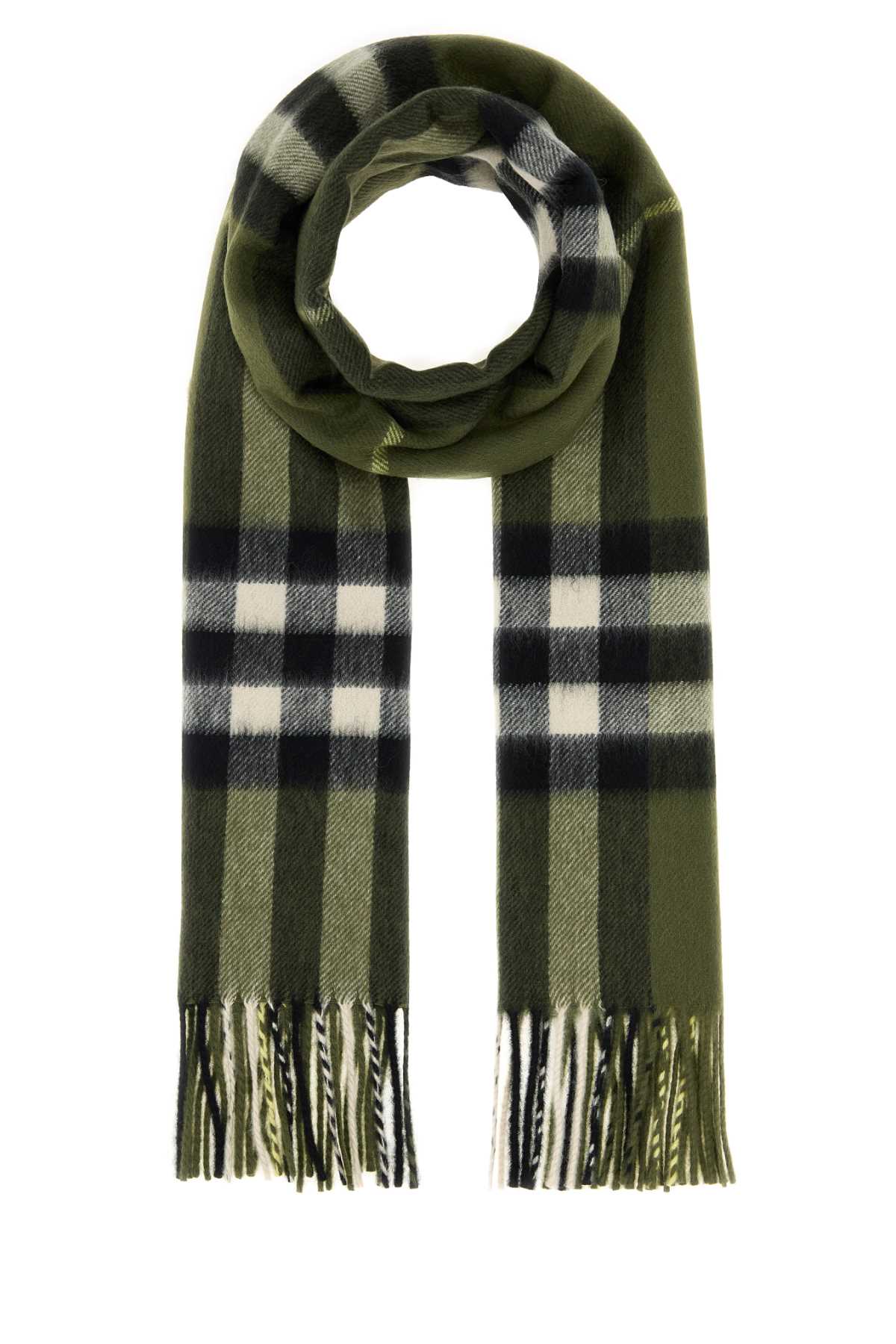 BURBERRY Embroidered Cashmere Scarf - 170cm x 32cm