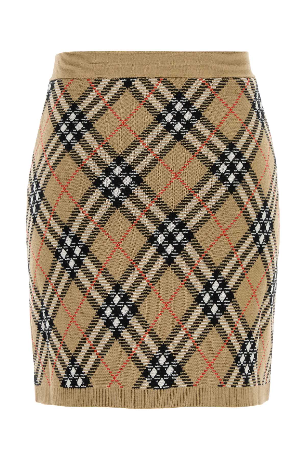 BURBERRY Elegant Embroidered Wool Blend Mini Skirt