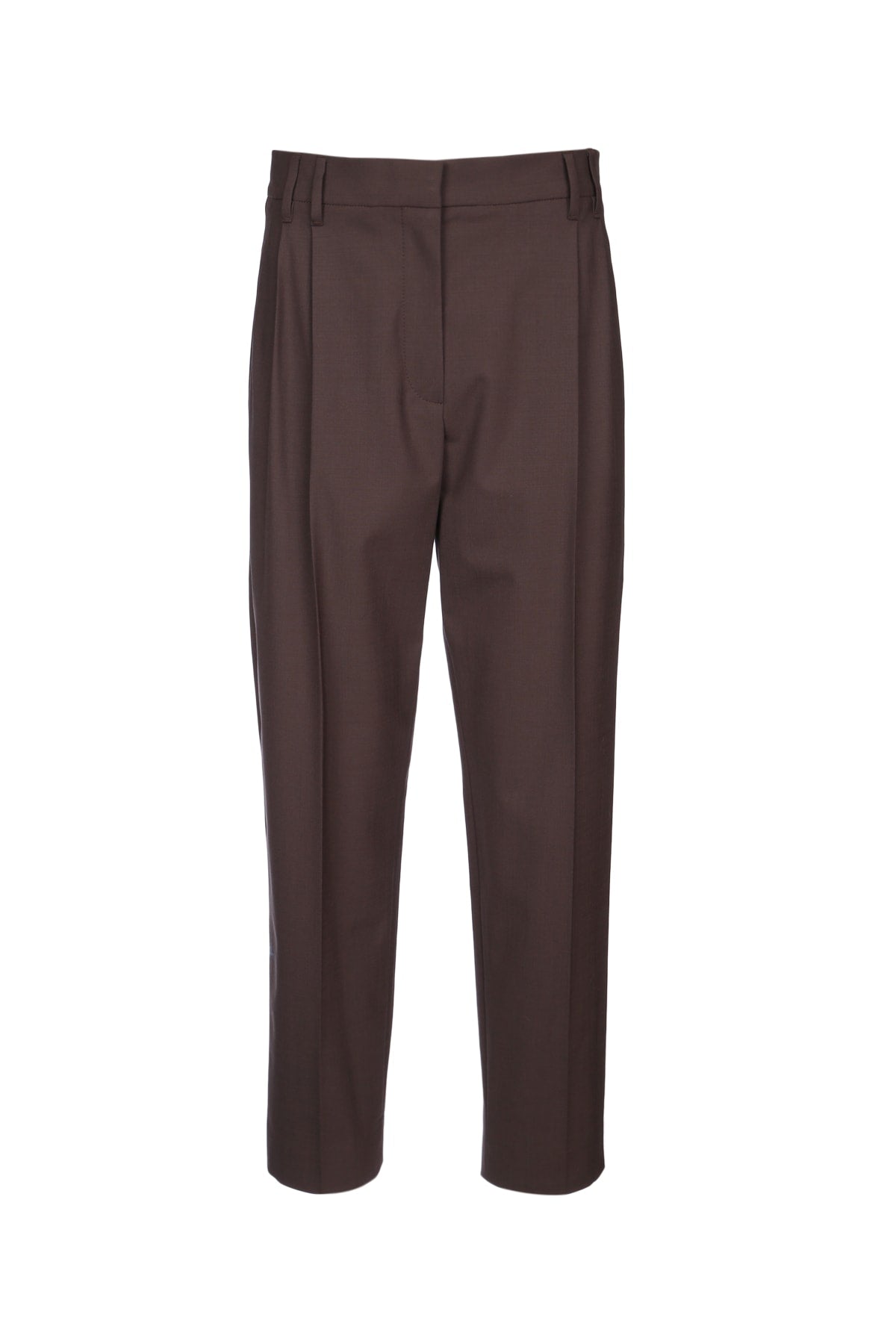 BRUNELLO CUCINELLI Tropical Wool Slouchy Pleat Pants - Women