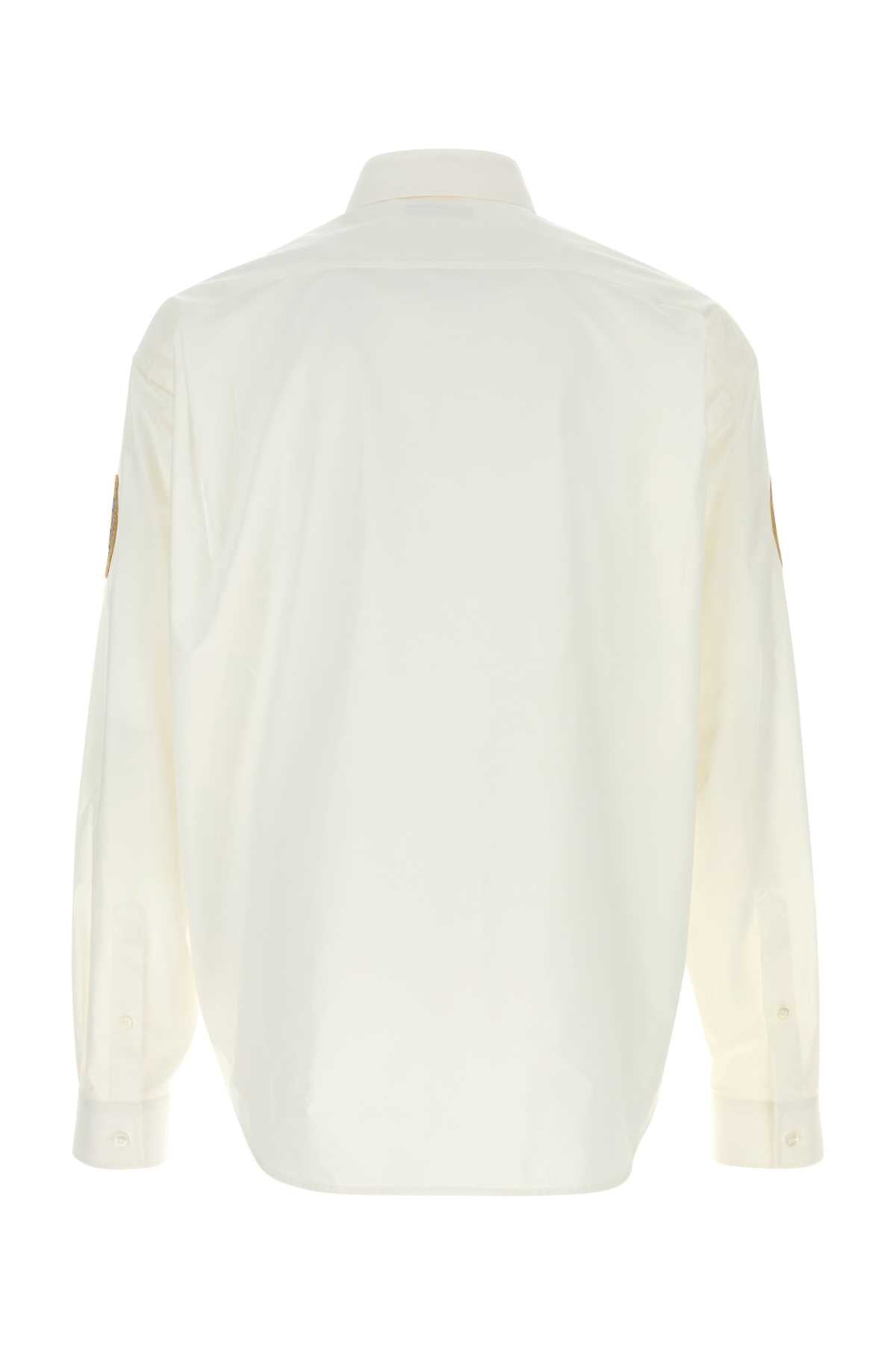 BALENCIAGA Classic White Poplin Shirt for Men