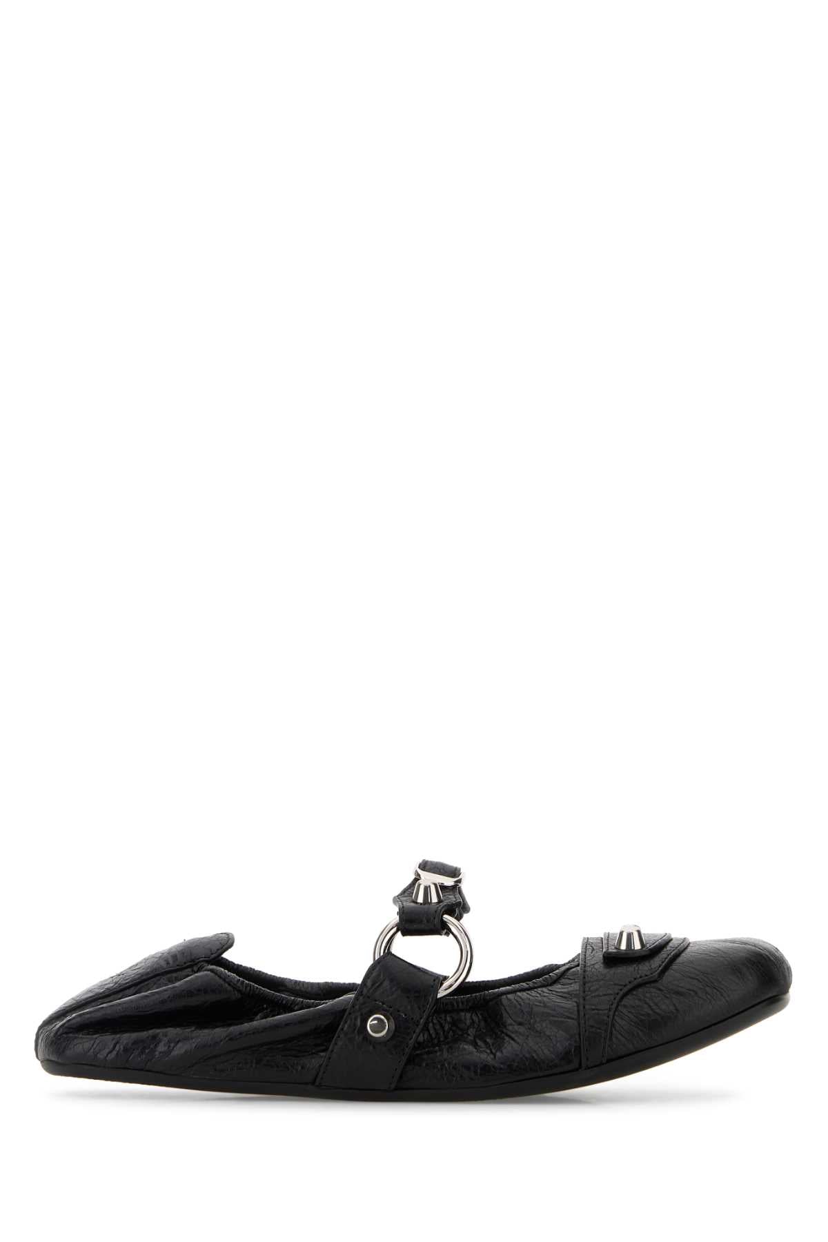 BALENCIAGA Women’s Leather City Ballerinas
