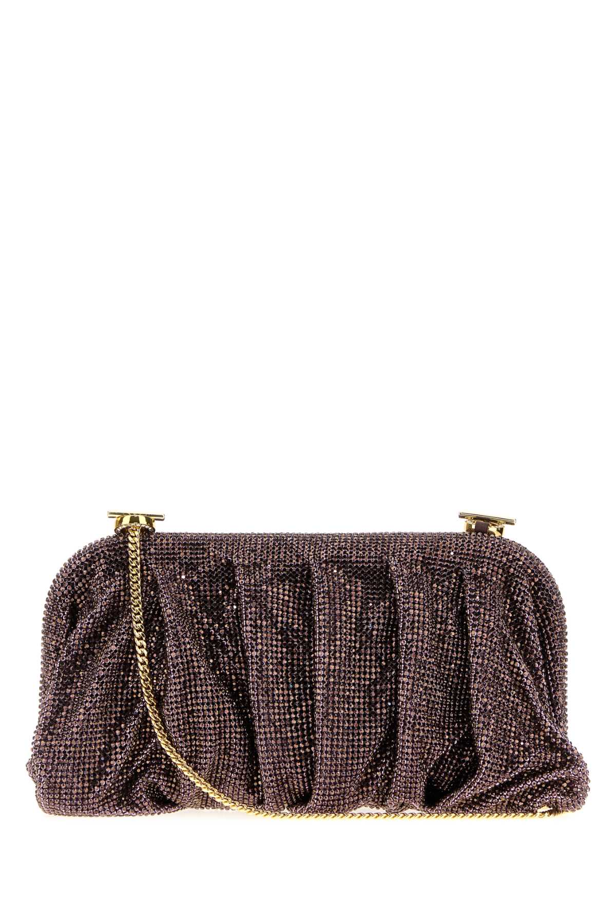 BENEDETTA BRUZZICHES Embellished Fabric Large Venus Clutch - 23 cm x 13 cm x 8 cm