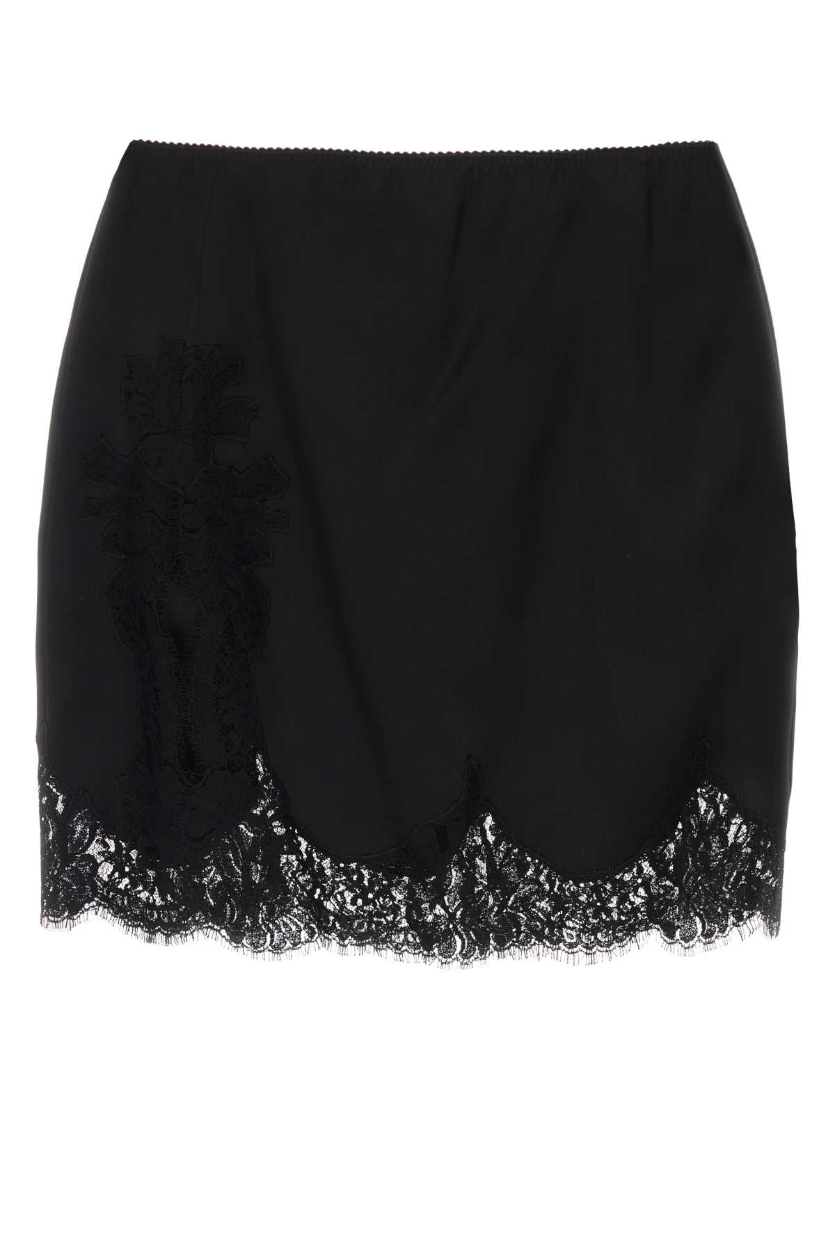 DOLCE & GABBANA Elegant Satin Mini Skirt - Women's Fashion