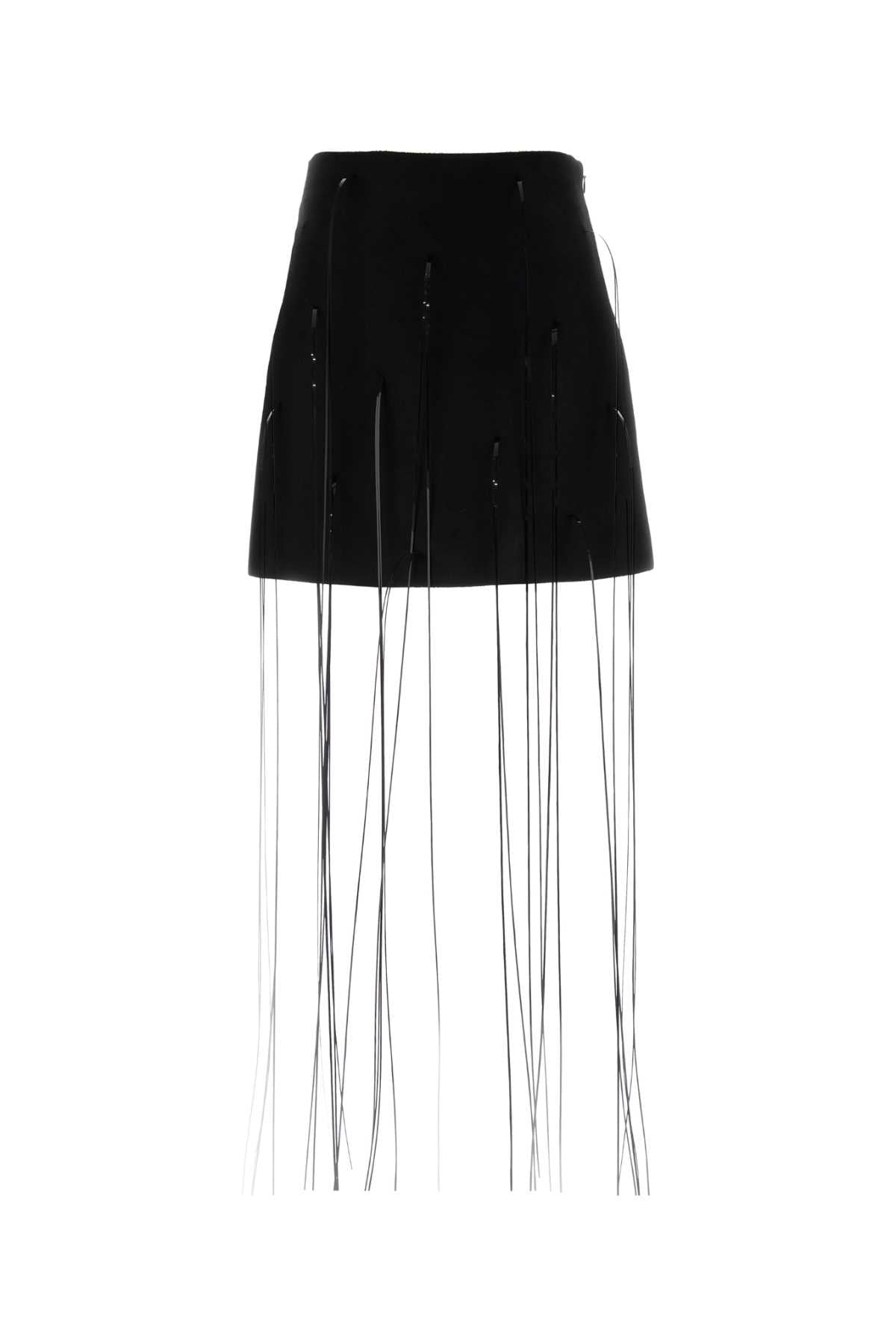 JIL SANDER Chic Stretch Viscose Blend Mini Skirt