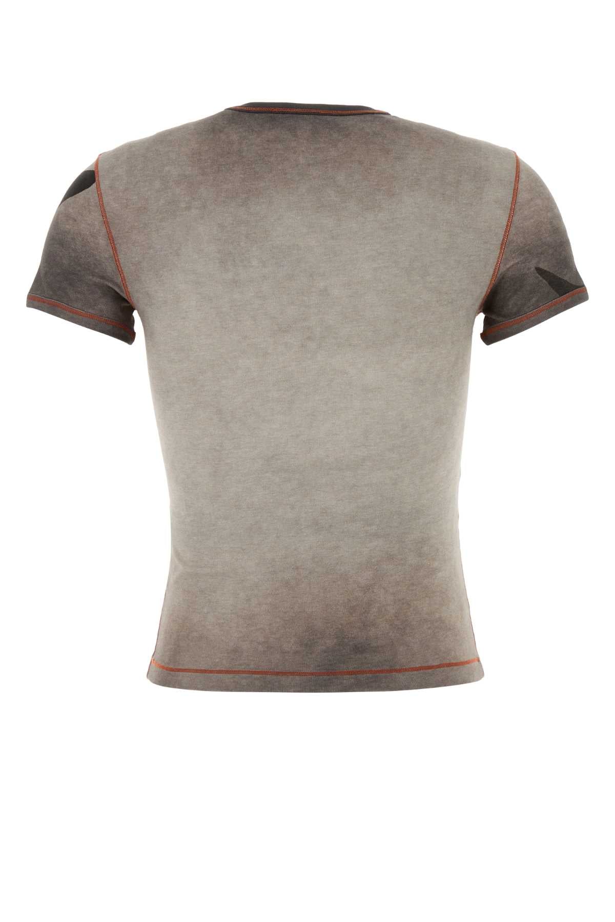 DIESEL Printed Stretch Cotton T-Shirt for Women - FW25