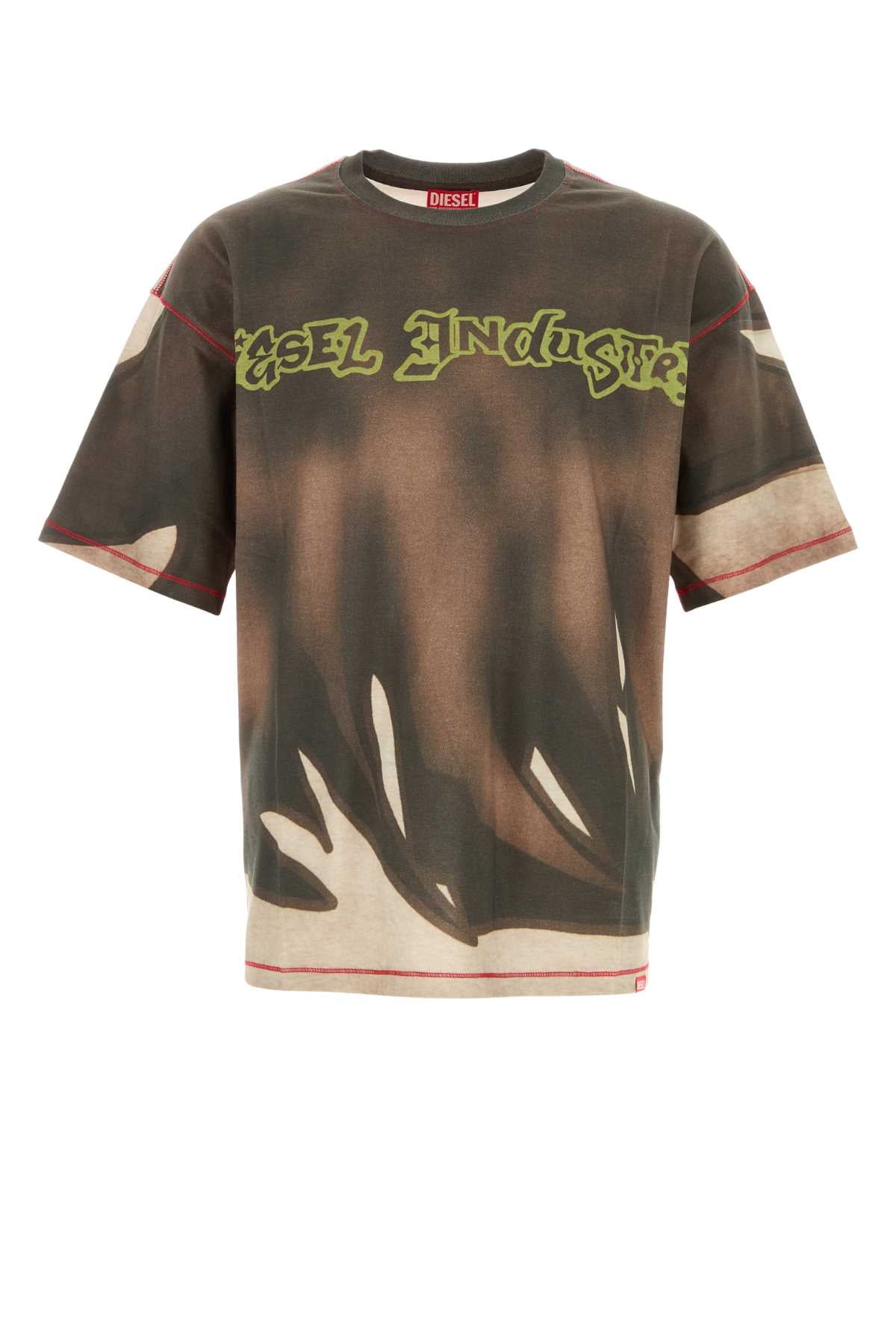 DIESEL Printed Cotton T-Shirt for Men - FW25 Collection