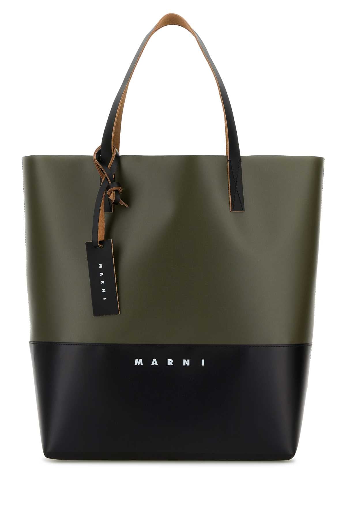 MARNI Two-tone Canvas Shopping Handbag - 33 cm x 40 cm x 15 cm