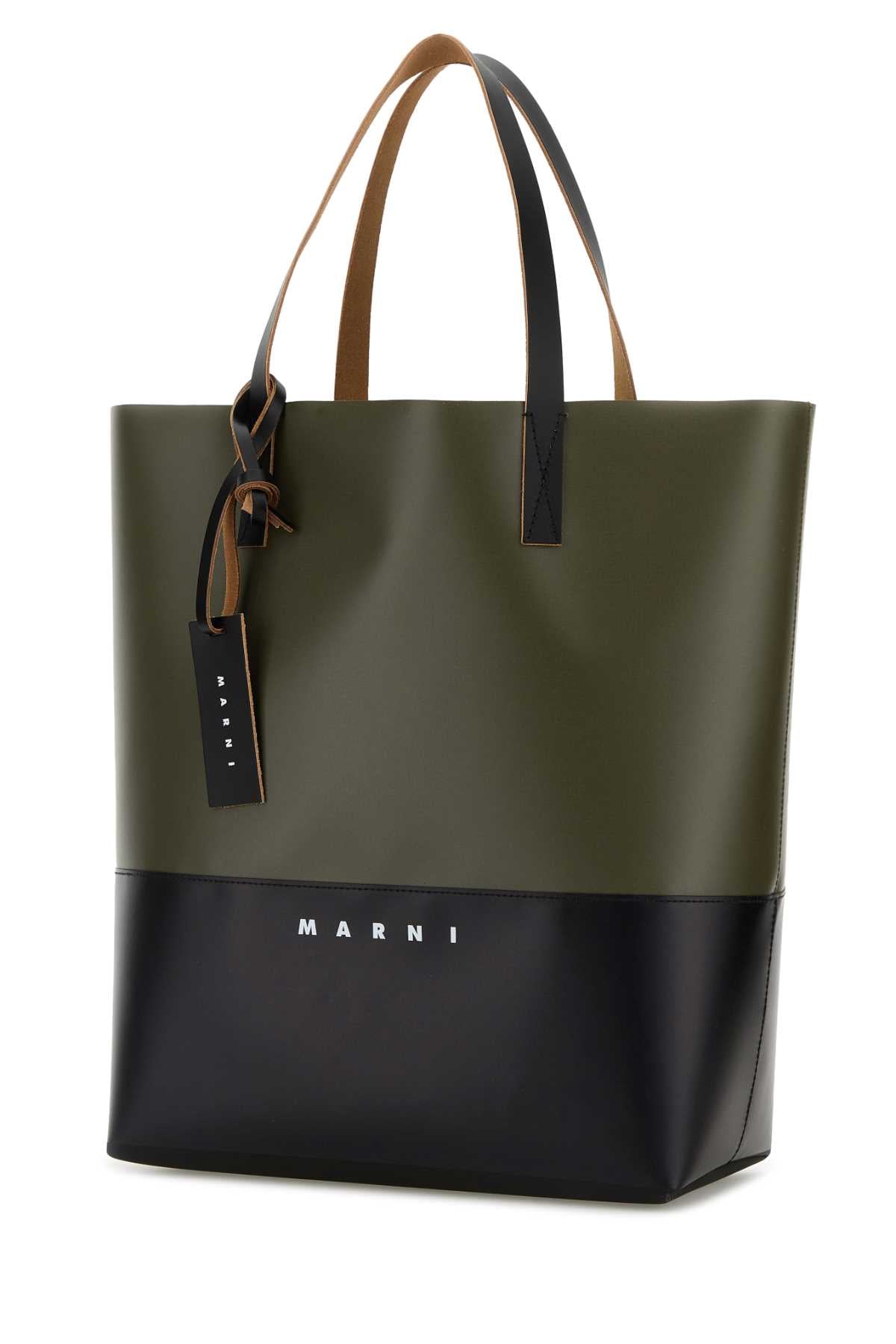 MARNI Two-tone Canvas Shopping Handbag - 33 cm x 40 cm x 15 cm